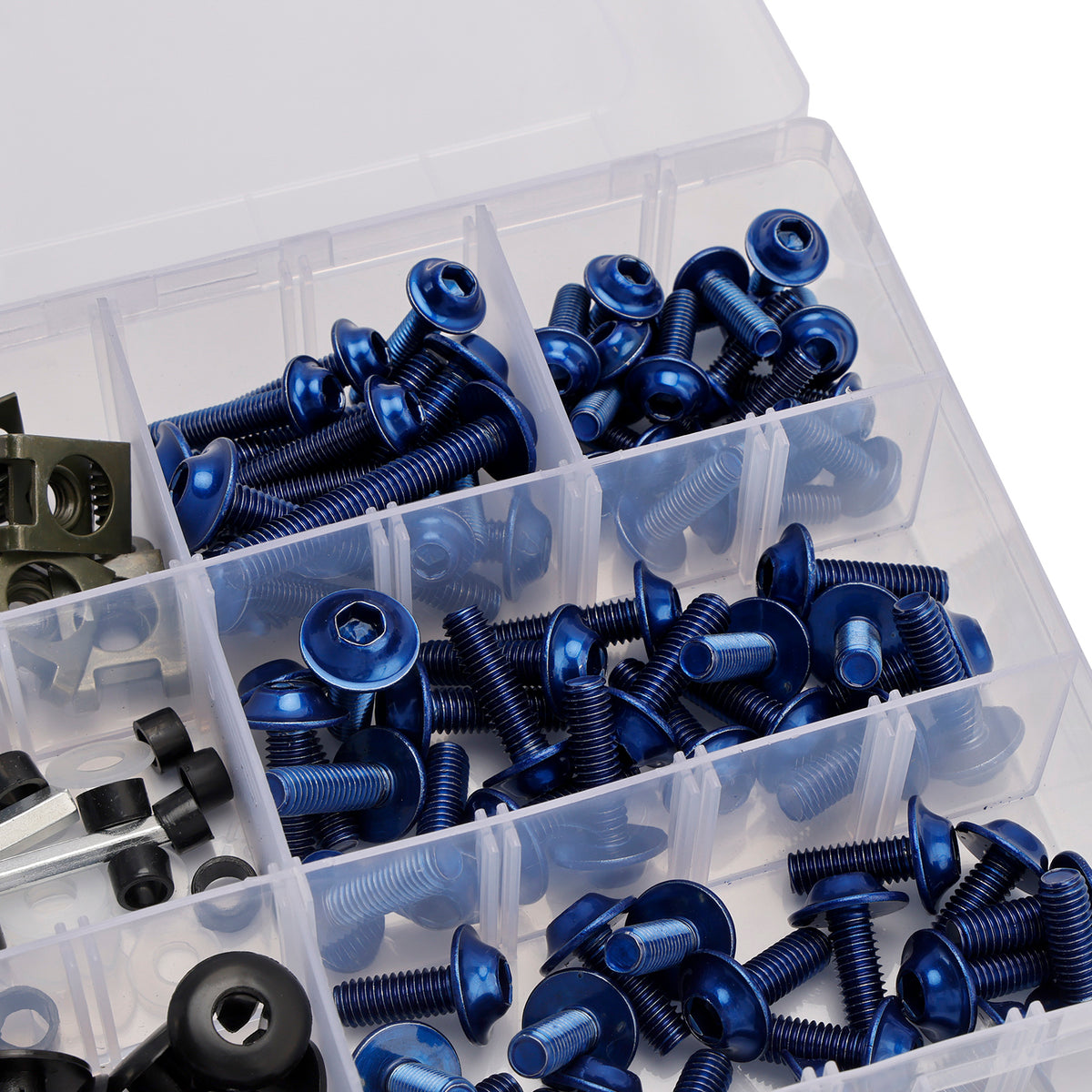 2010 2013-2014 Ducati Multistrada 1200 Fairing Bolts Screws Bodywork Kit Blue Generic