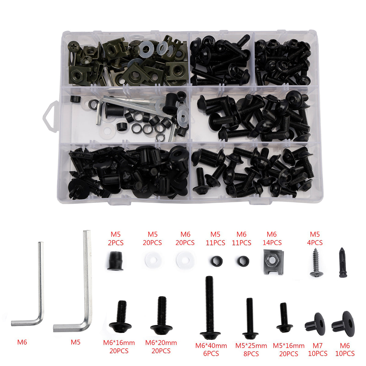 2016 Kawasaki Concours 14 ZG1400A ABS Fairing Bolts Screws Bodywork Kit Black Generic