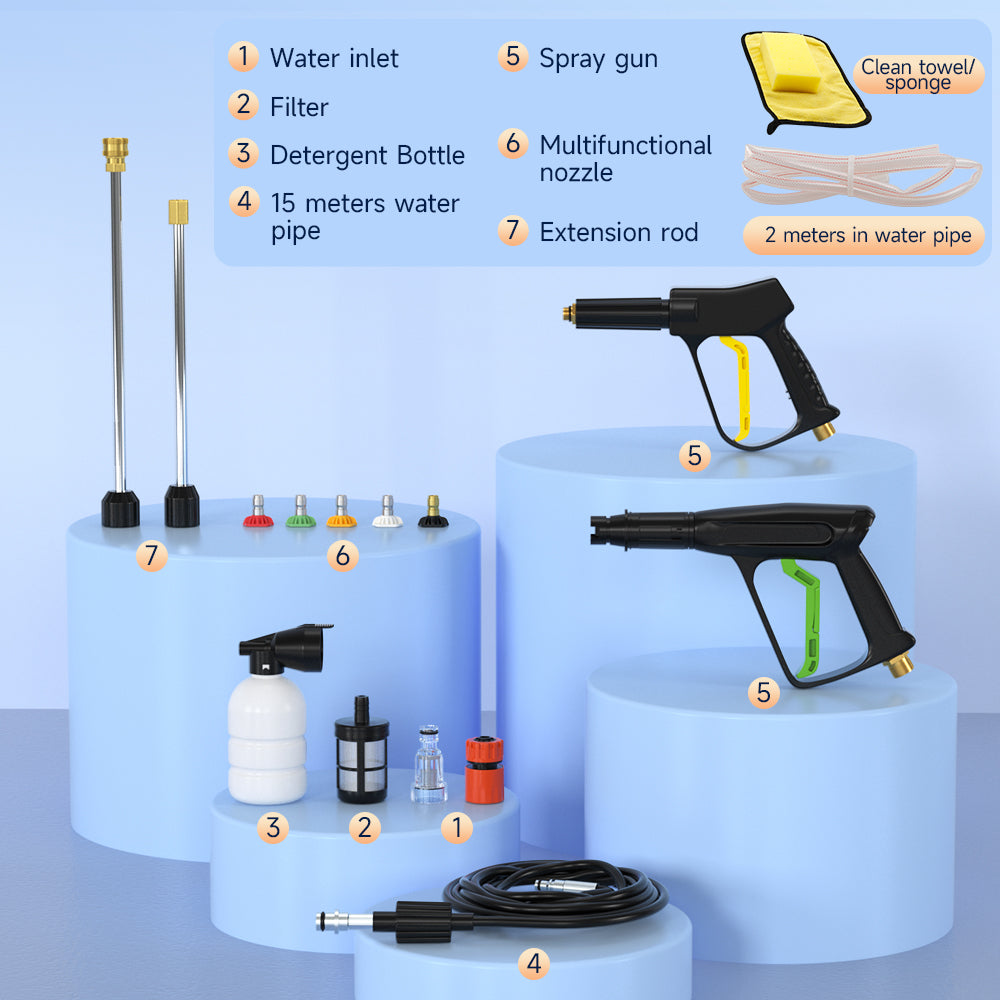 1400W Portable Electric High Pressure Washer 3200PSI Max 1.8GPM Power Washer