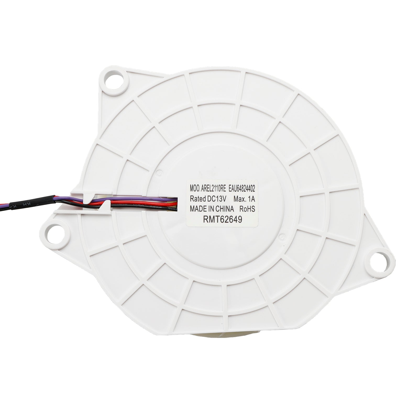 EAU64824402 Ventilatormotor met snap-toevoer voor LG koelkast verdamper-vriezer