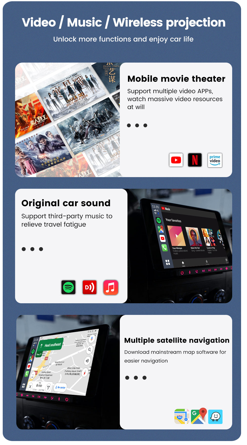 Carlinkit Carplay AI Box Plus Android 13 8+128GB draadloze auto Bluetooth-adapter