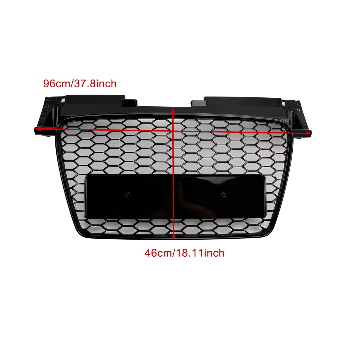 2006-2014 Audi TT RS Style Front Honeycomb Grill Grille Gloss Black Generic