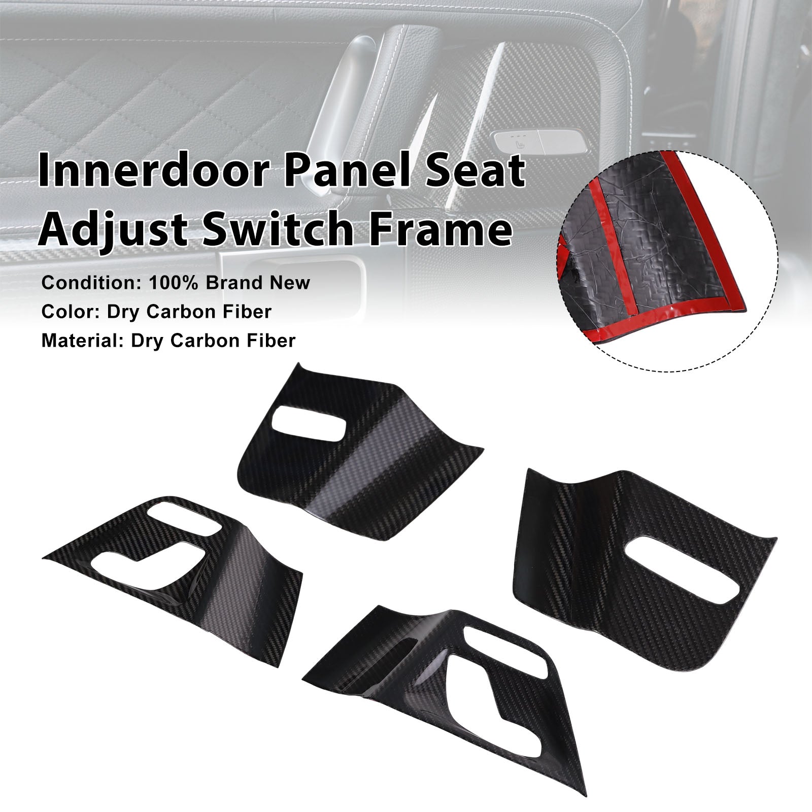Innerdoor Panel Seat Adjust Switch Frame Fit Mercedes Benz W464 W465 2019-2026