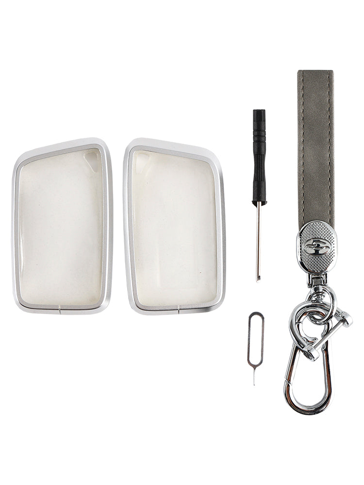 Lexus IS GS ES RX gelegeerd aluminium TPU zachte film autosleutel grijze hoes