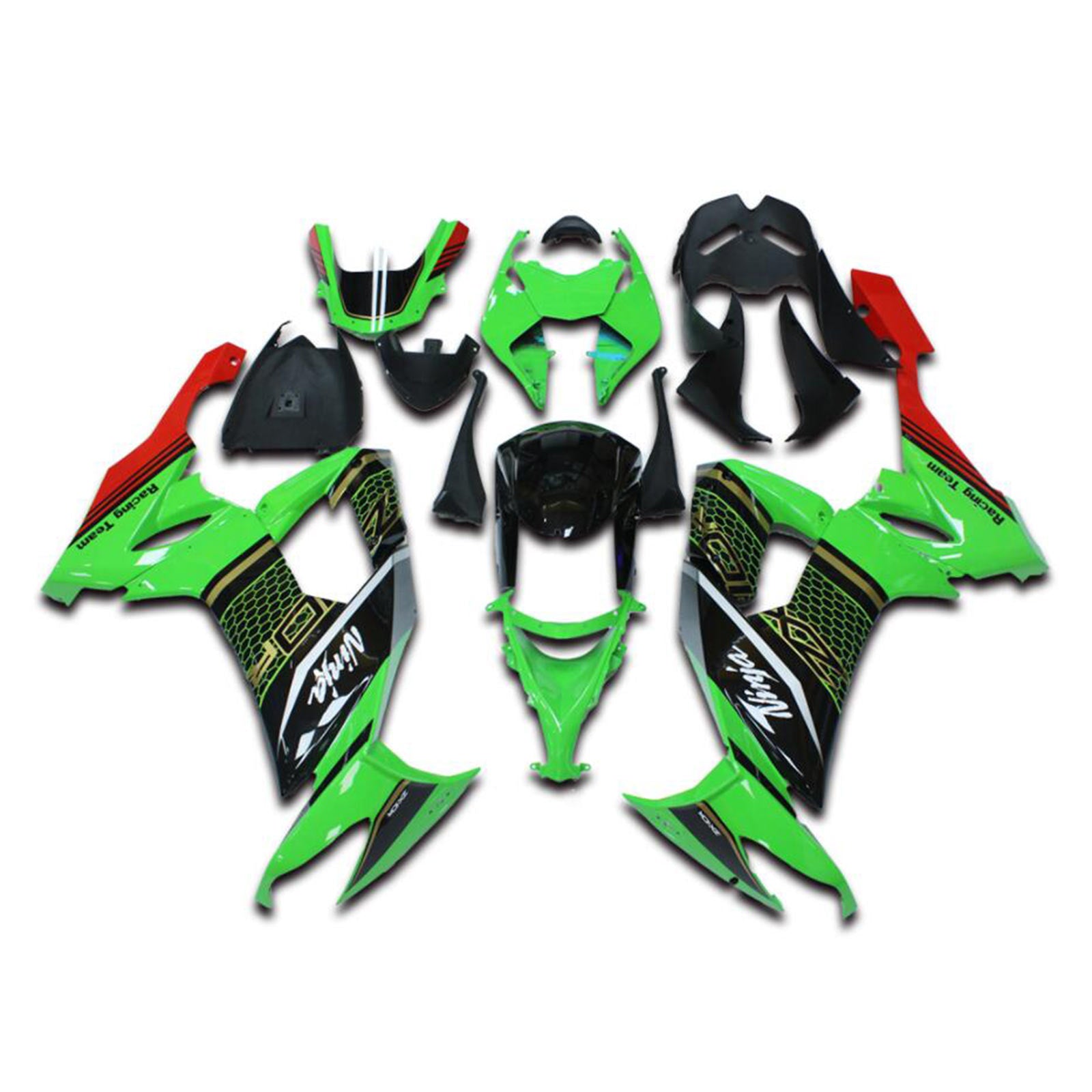 2008-2010 Kawasaki ZX10R Injection Fairing Kit Bodywork Plastic ABS