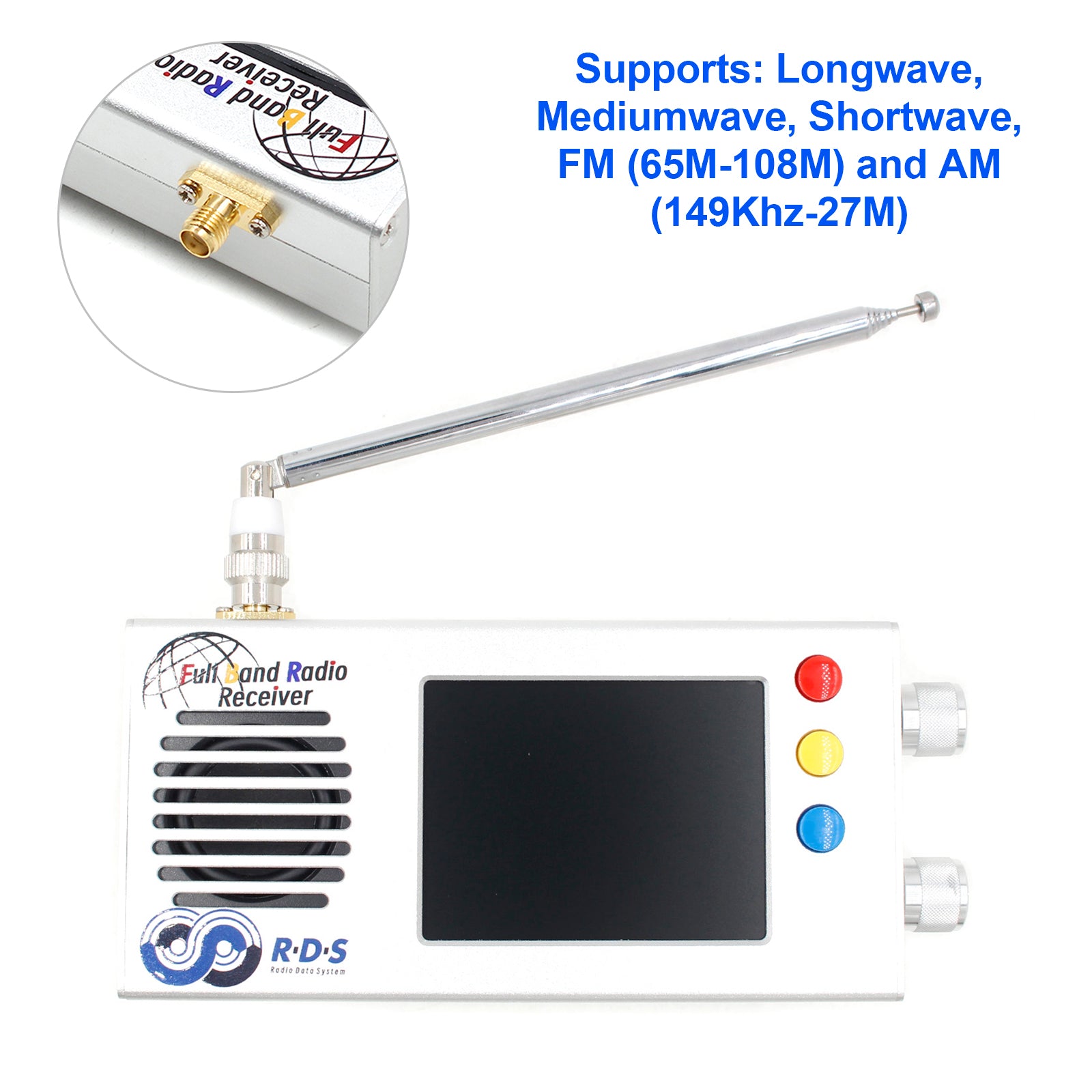 Tweede generatie V1.18 TEF6686 Full-band FM/MW/kortegolf HF/LW radio-ontvanger