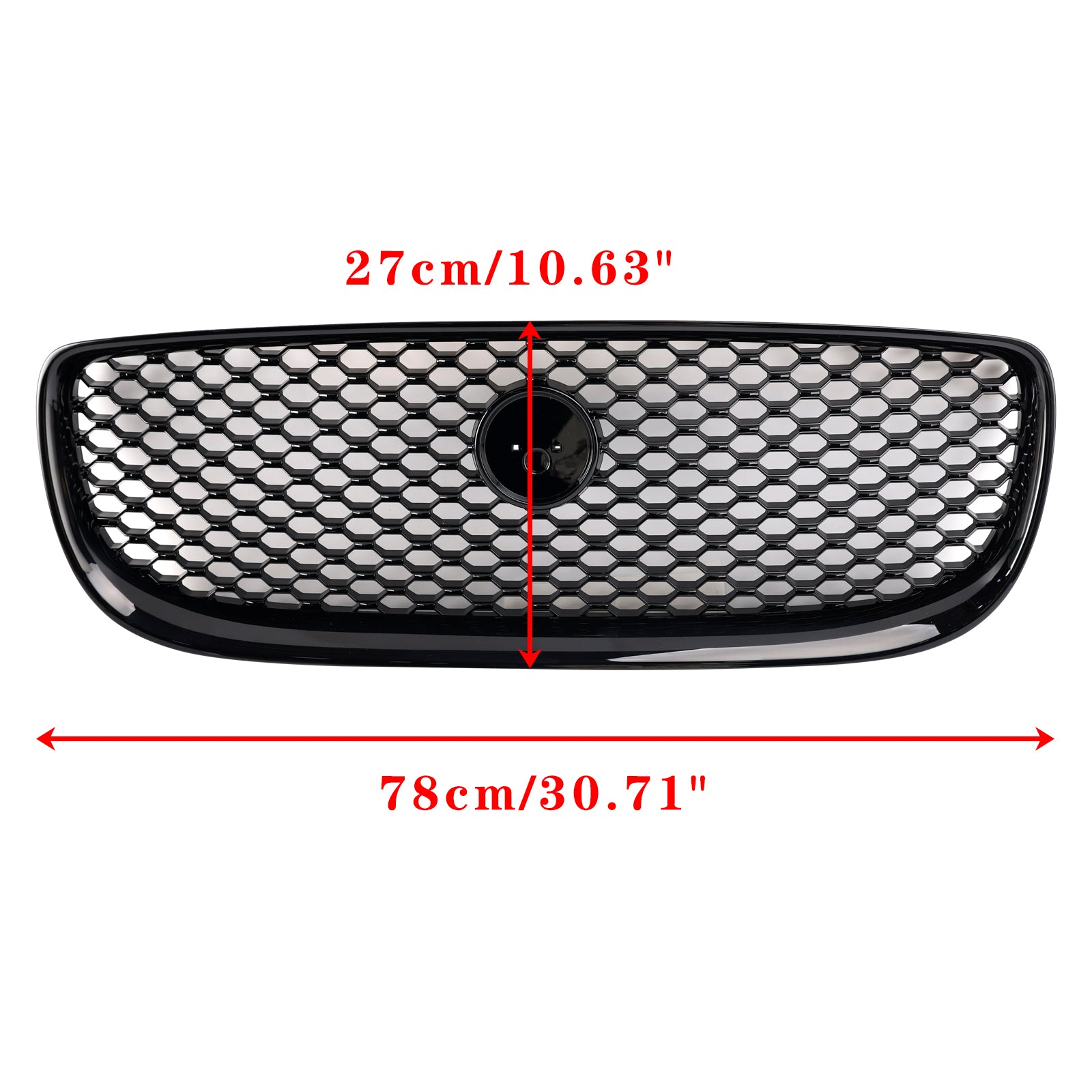 2015-2018 Jaguar XE Pre-Facelift Glanzend Zwart Honingraat Voorbumpergrille Grill