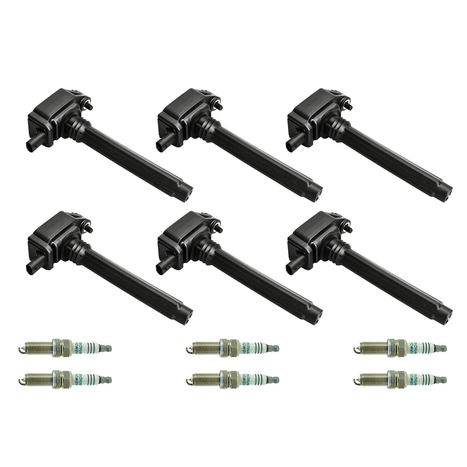 6pcs Ignition Coil +Spark Plug UF648 For Dodge Chrysler Ram Jeep 3.6L