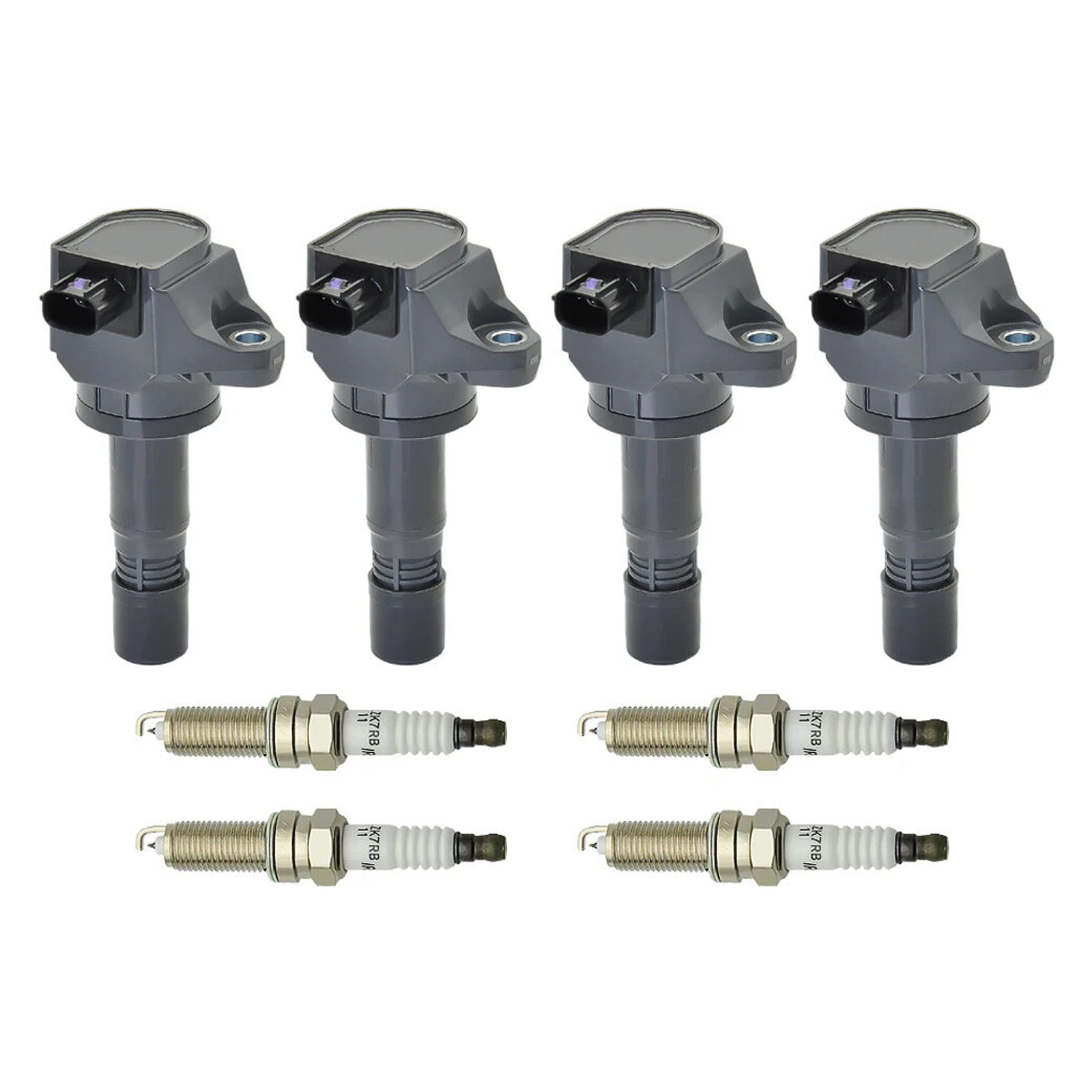 4x bobine d'allumage + 4x bougie d'allumage UF672 pour Acura ILX 2.0L Honda Civic HR-V 1.8L