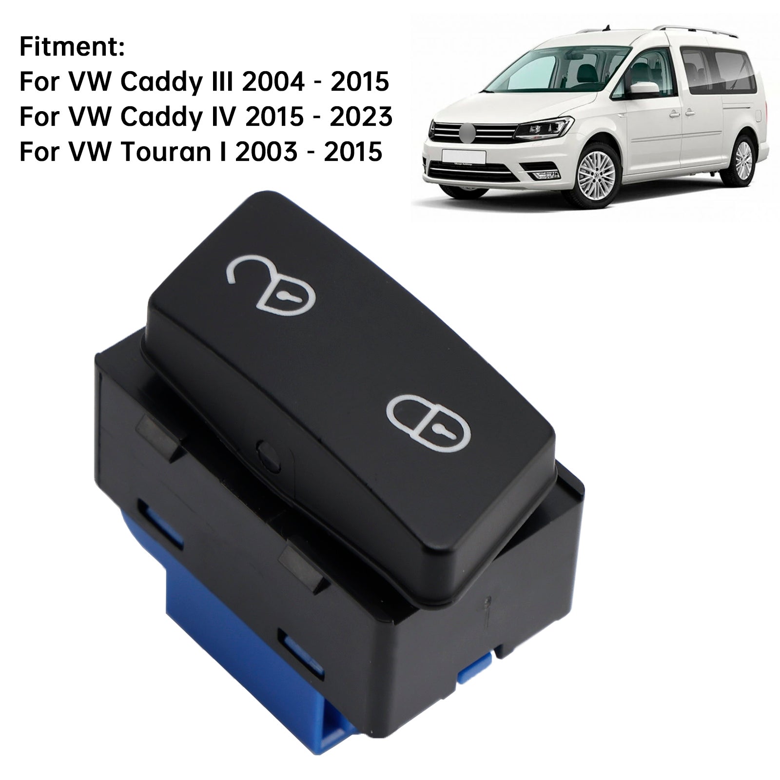 Door Lock Switch Control Button Unlock 1T0962125B For VW Caddy