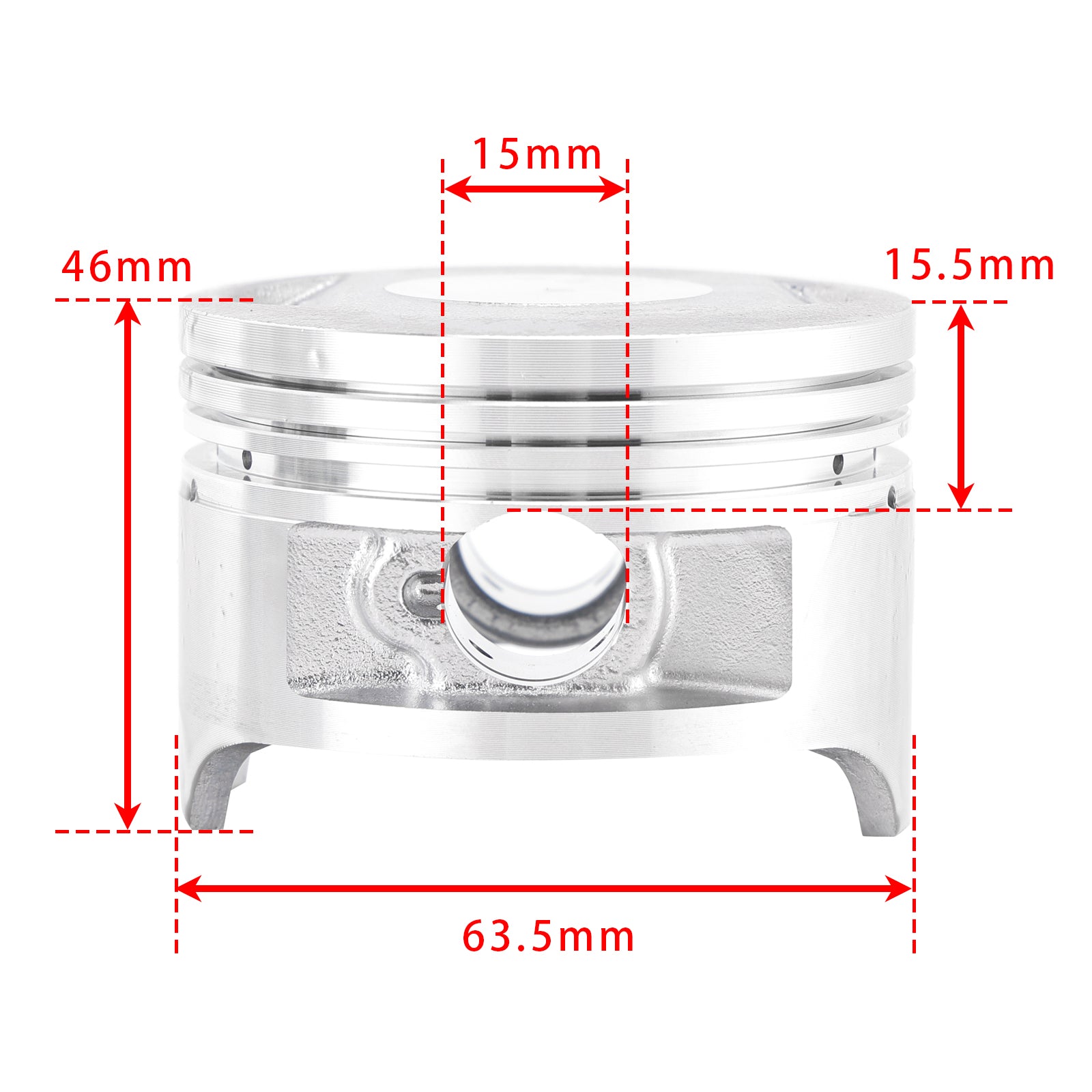 Kit de canon à cylindre 200cc pour Zongshen Loncin Kinroad CG200 Chinois ATV Quad 4T
