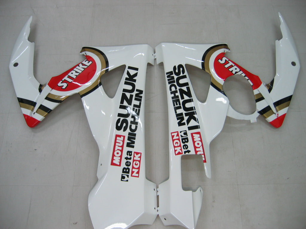 2005-2006 Suzuki GSXR 1000 White & Red Lucky Strike Racing Fairings Generic