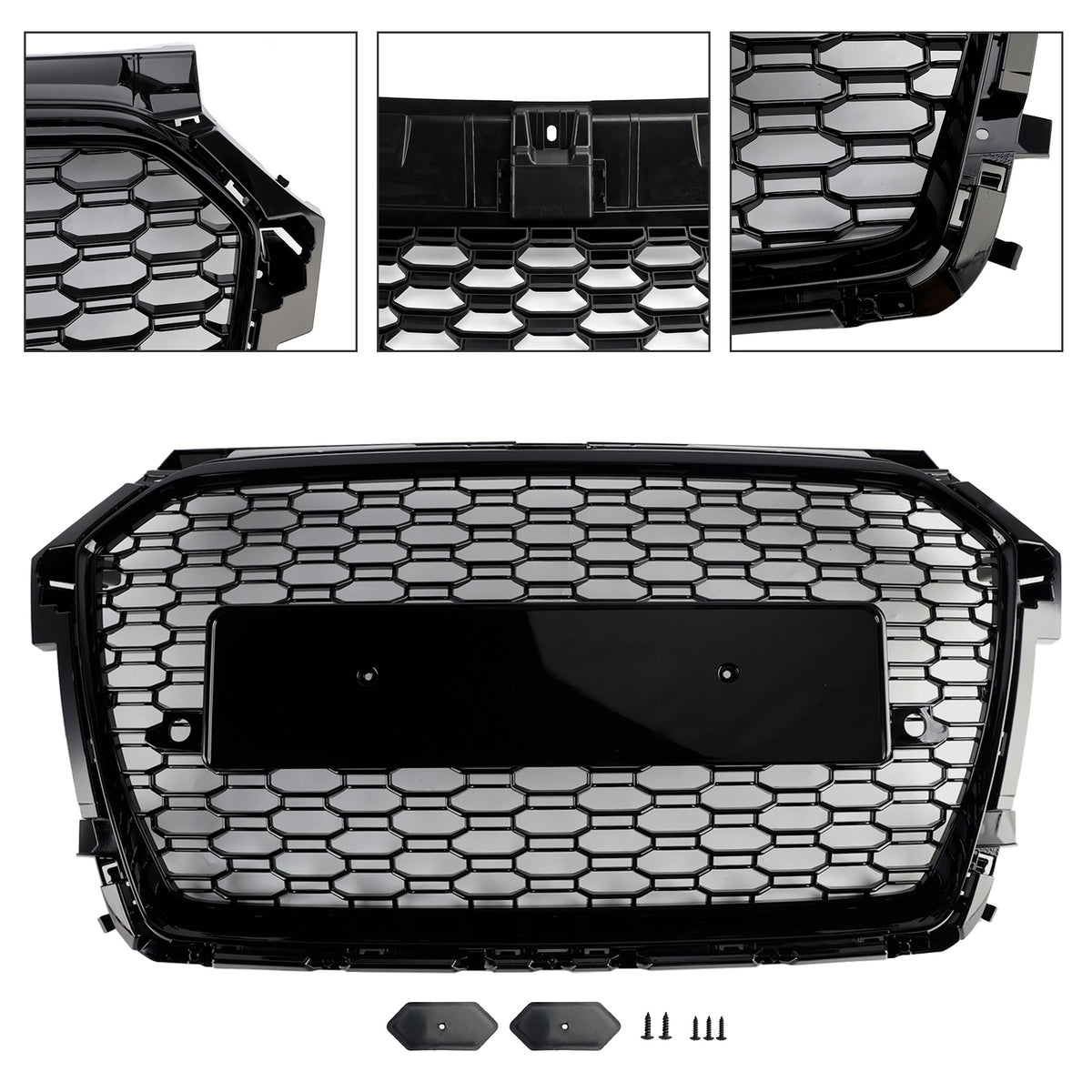 2016-2019 Audi A1 8X Facelift RS Style Honeycomb Bumper Grille Black Generic