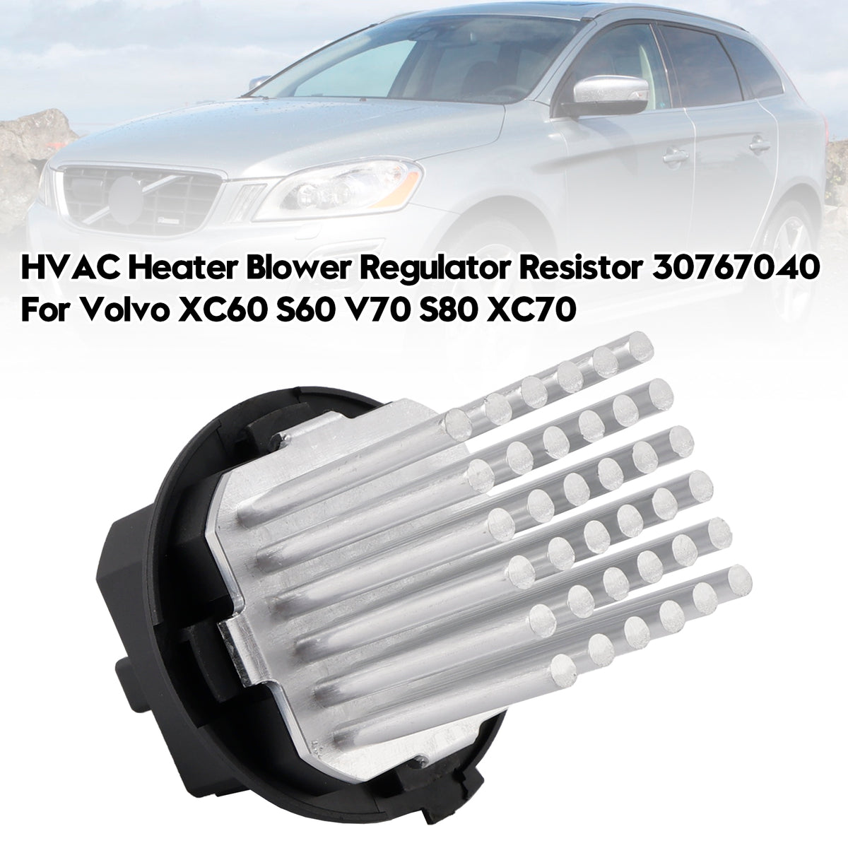 2010-2017 Volvo XC60 HVAC Heater Blower Regulator Resistor 30767040 Generic