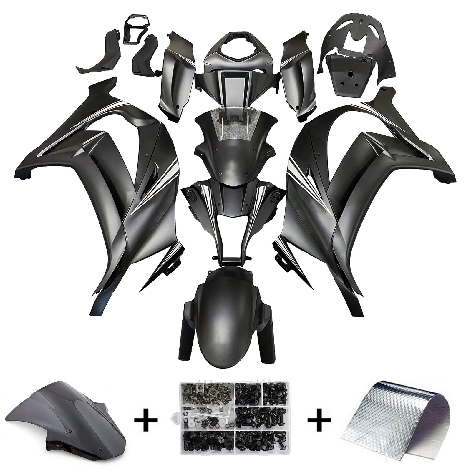 Injection Fairing Kit Bodywork Plastic ABS fit For Kawasaki ZX10R 2011-2015