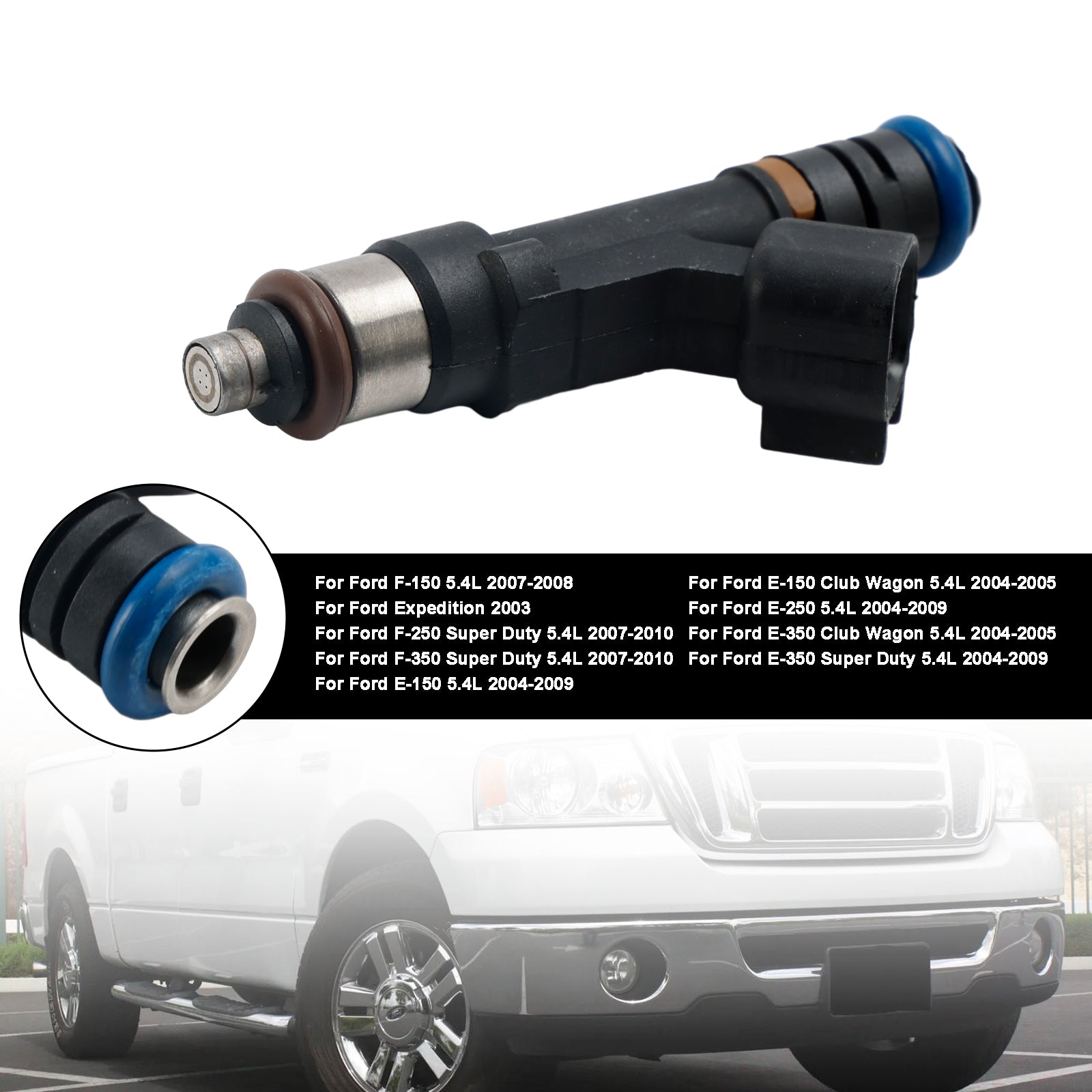 1PCS Brandstofinjector 0280158138 Fit Ford F150 F-150 5.4L 2007-2009 E150 E250