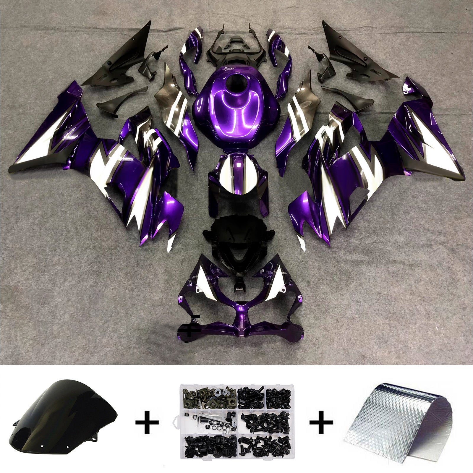 Injection Fairing Kit Bodywork Plastic ABS fit For Kawasaki ZX6R 2019-2023