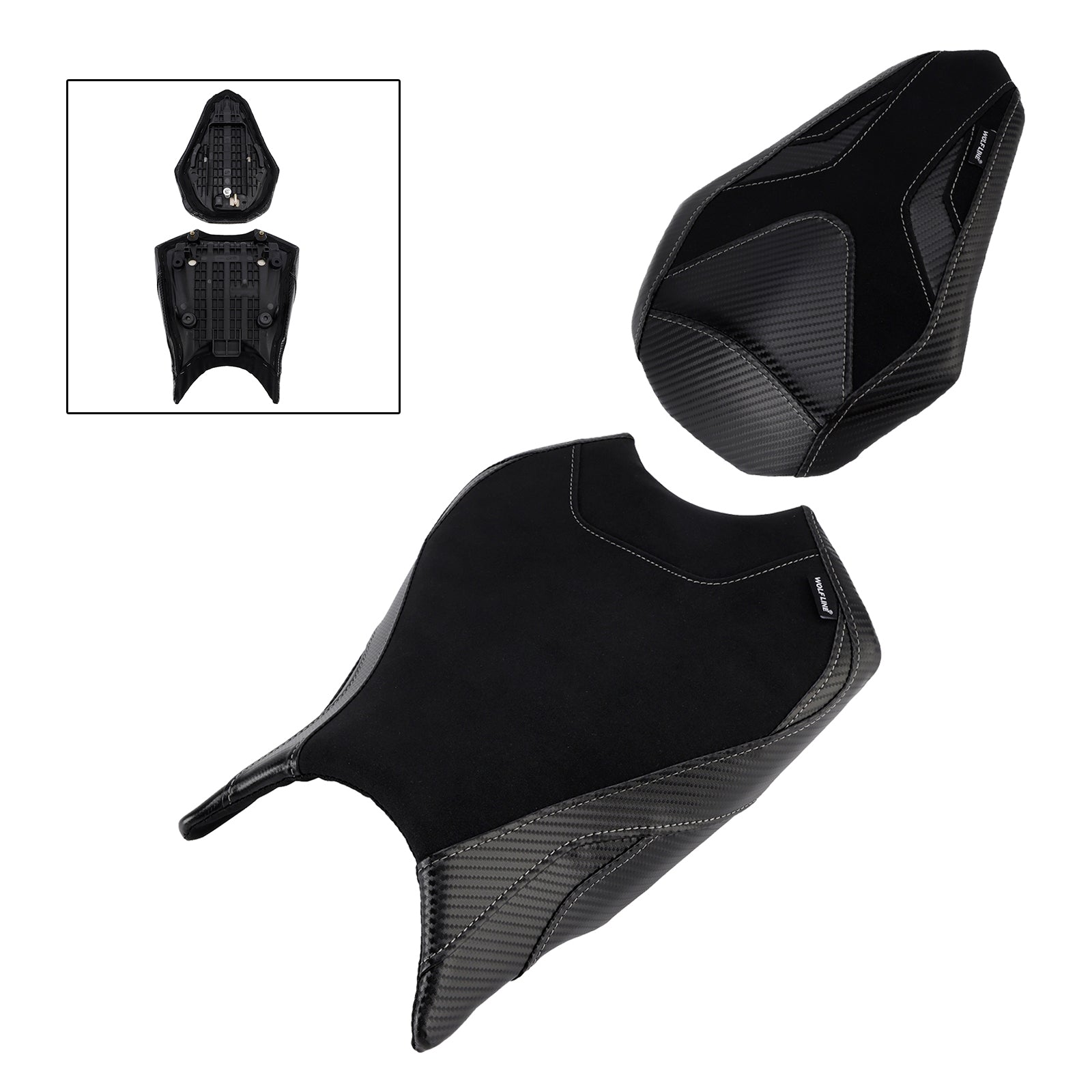 Front&Rear Raider Passenger Cushion Kit Black For Honda Cbr250Rr 2017-2024 2023