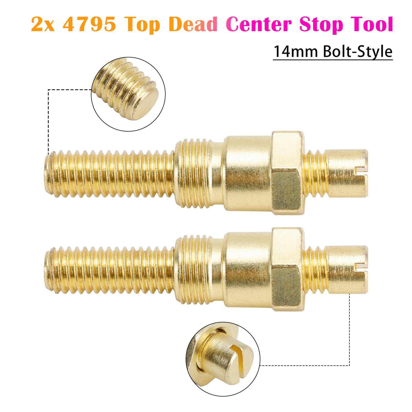 2x 4795 Top Dead Center Stop Tool 14mm Bolt-Style