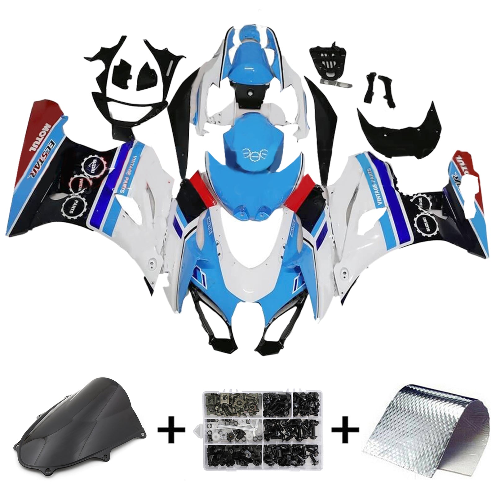 2017-2024 Suzuki GSXR1000 K17 Injection Fairing Kit Bodywork Plastic ABS #101