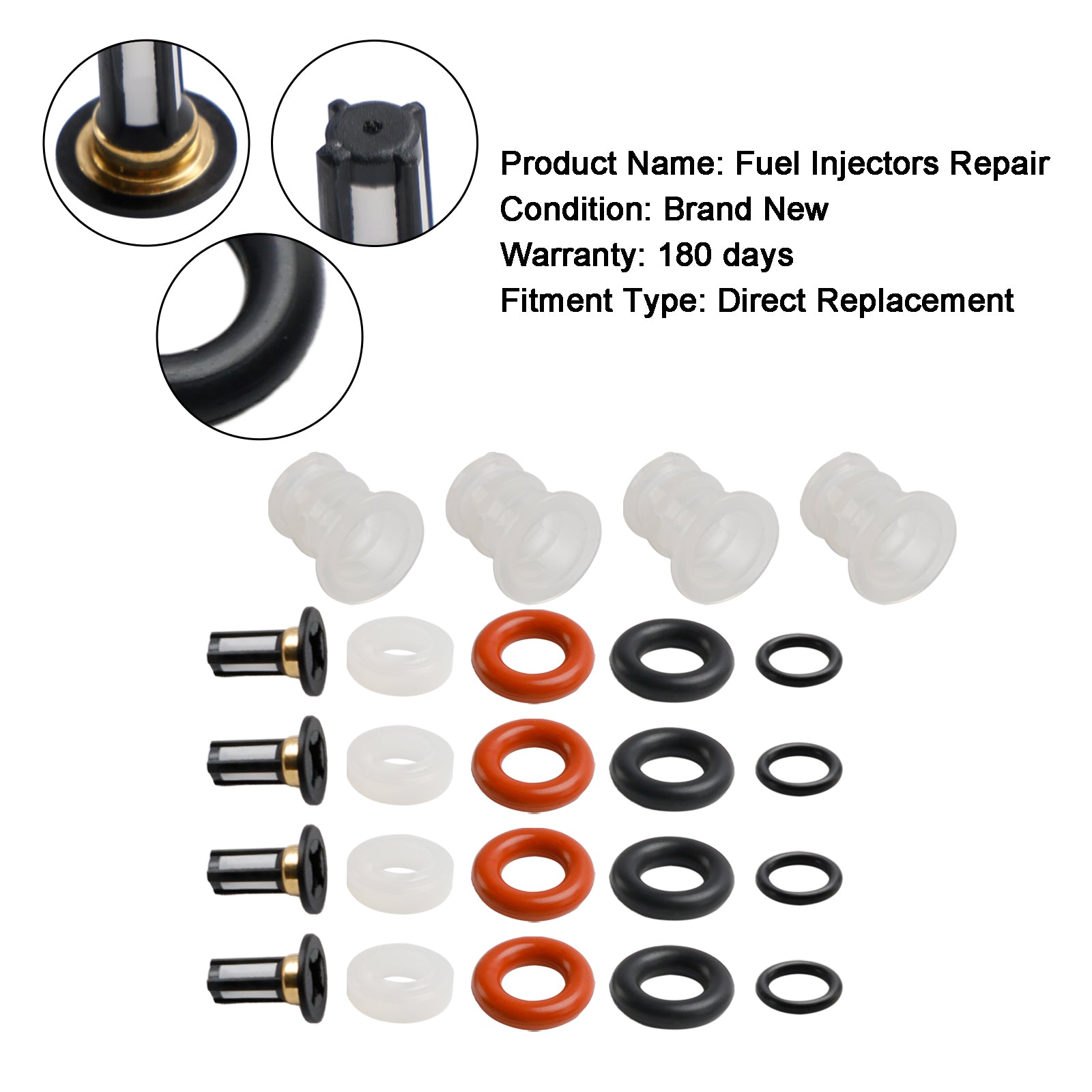 Fuel Injector Repair O-rings Seals Kit 16450-PRB-A01 Fit Acura RSX TSX