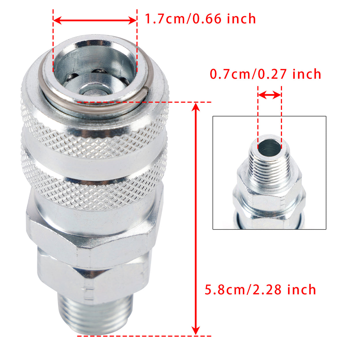 Detroit Diesel S60, Cummins, Caterpillar, MBE900, MBE4000 Engines 2PCS Fuel System Coupler Fitting 5869-1 J-47912-QC Generic