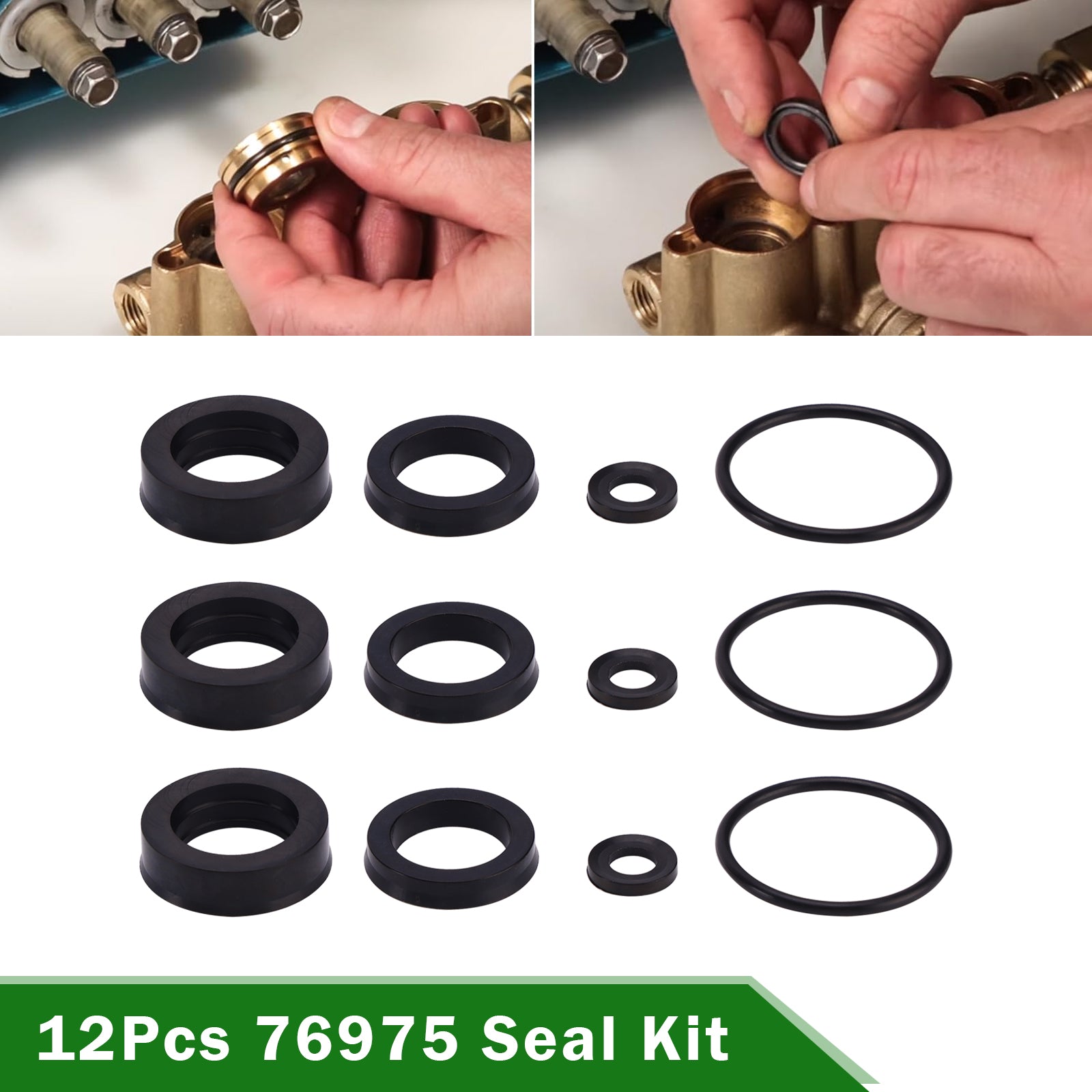 12Pcs 76975 Seal Kit For Cat Pump 4DNX Pumps 4DNX25GSI 4DNX27GSI Seal Kit