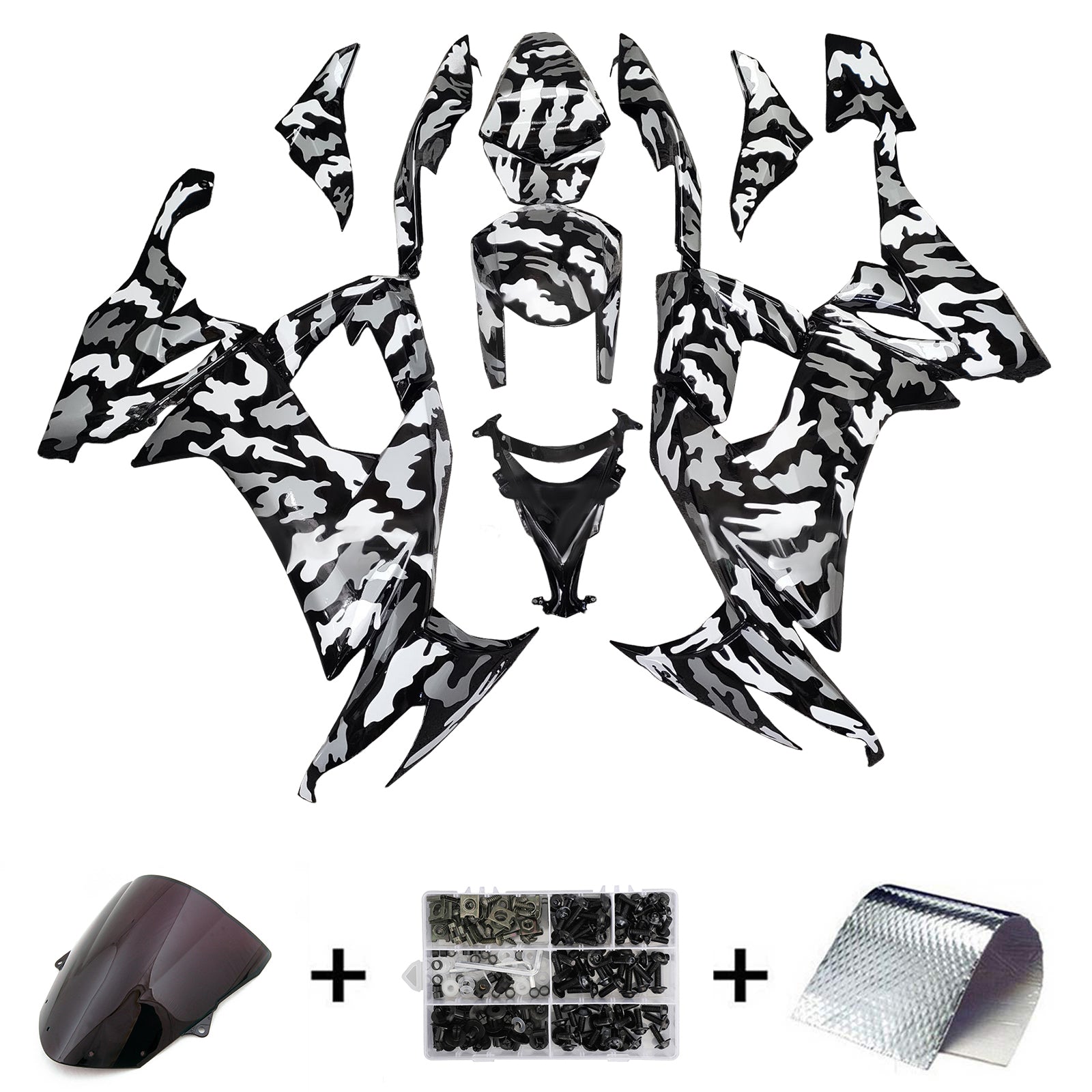 Injectiekuipset carrosserie kunststof ABS geschikt voor Kawasaki ZX10R 2008-2010