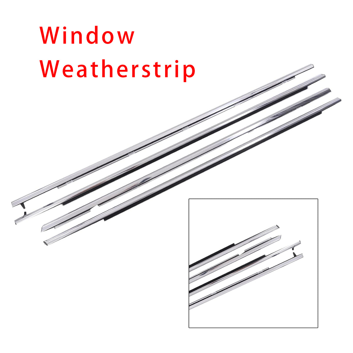 2008-2014 Lexus RX270 4Pcs Car Outer Window Weatherstrip Seal Belt 75710-48060 75720-48060 Generic