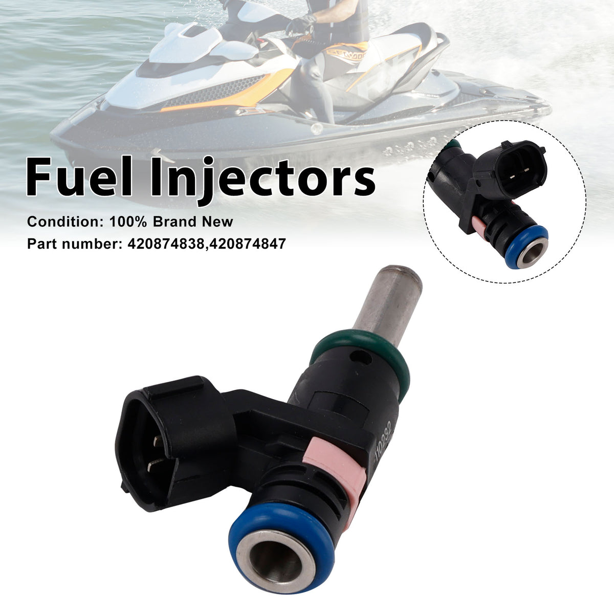 2018 Sea-Doo SPARK TRIXX Air Intake Manifold and Throttle Body - 900-900 HO ACE Fuel Injectors 420874838 420874847 Generic