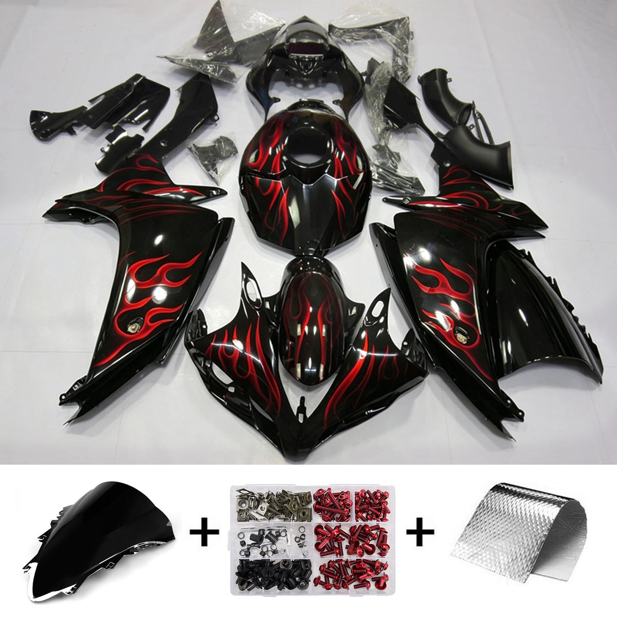 Injection Fairing Kit Bodywork Plastic ABS fit For Yamaha YZF 1000 R1 2007-2008