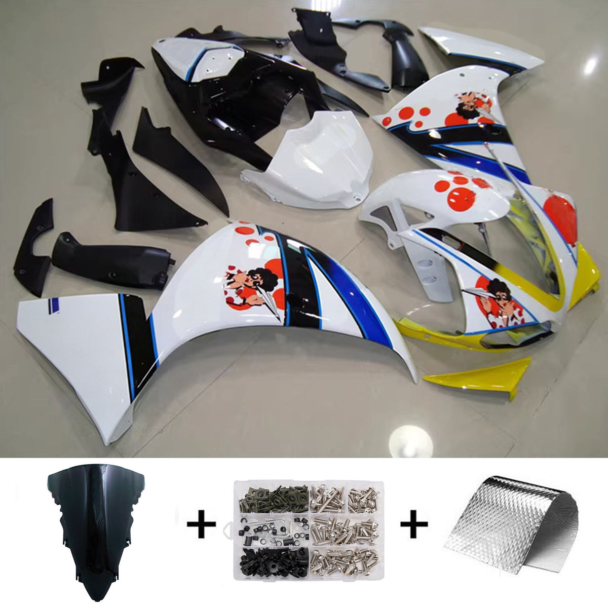 Injection Fairing Kit Bodywork Plastic ABS fit For Yamaha YZF-R1 2012-2014