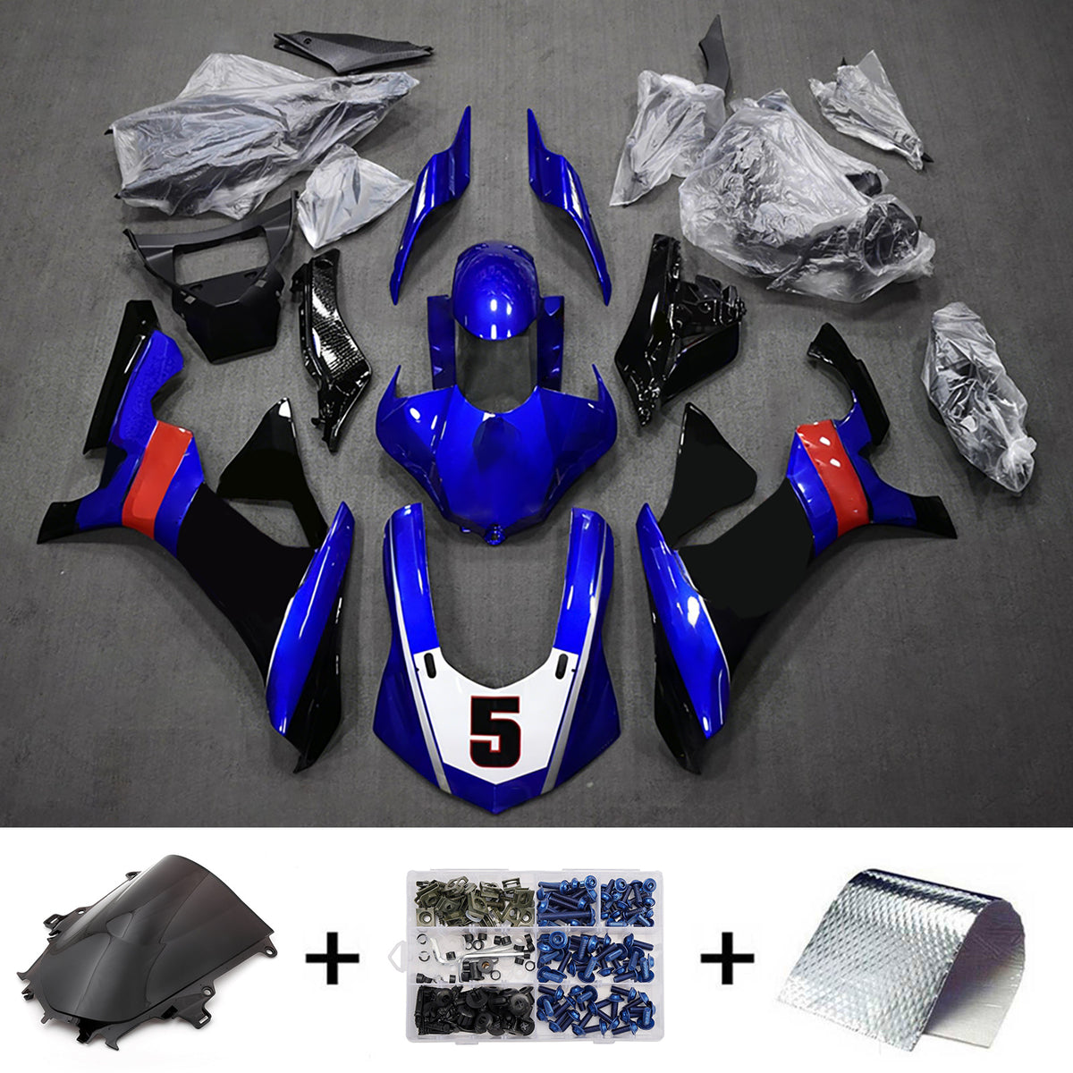 Injection Fairing Kit Bodywork Plastic ABS fit For Yamaha YZF 1000 R1 2015-2019