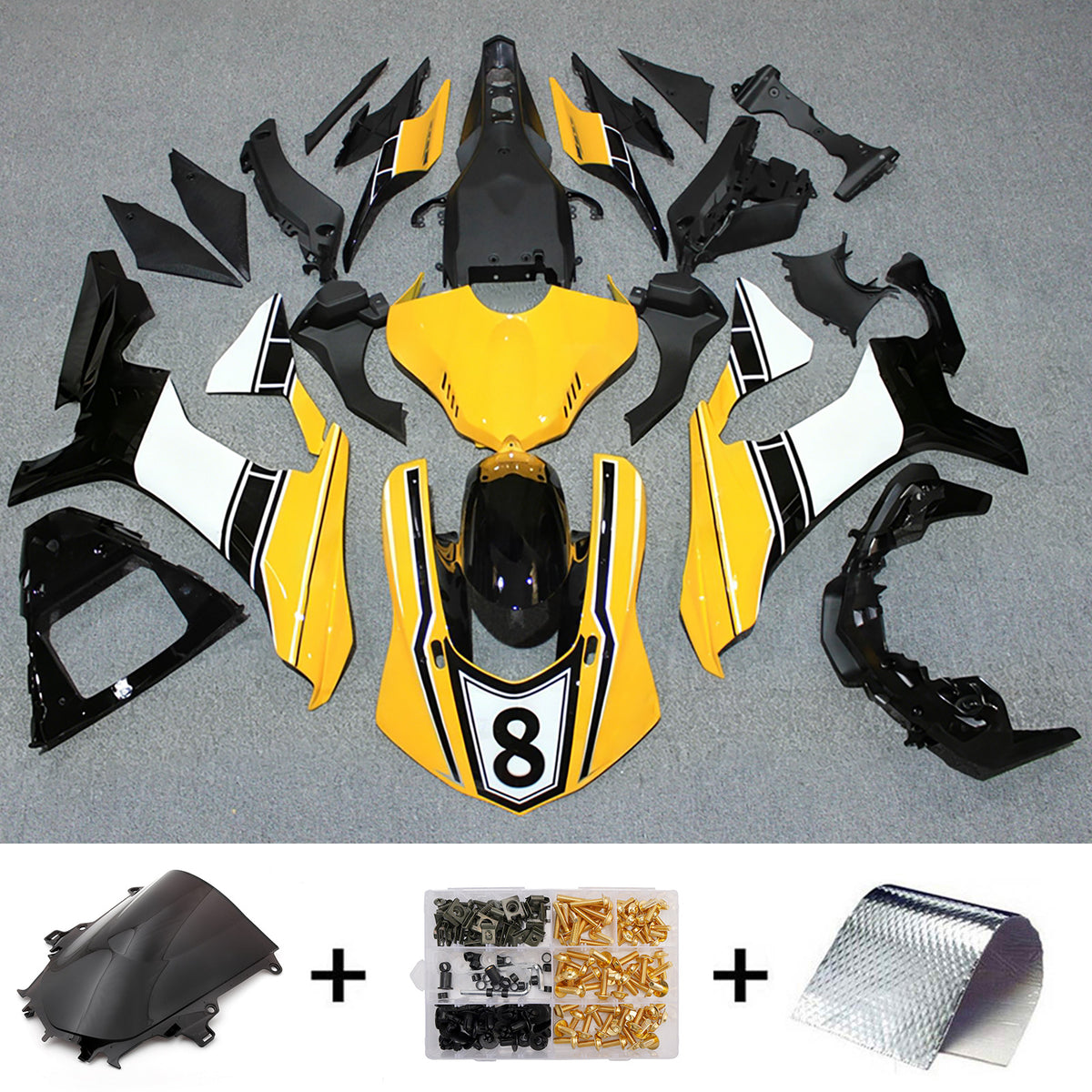 Injection Fairing Kit Bodywork Plastic ABS fit For Yamaha YZF 1000 R1 2015-2019