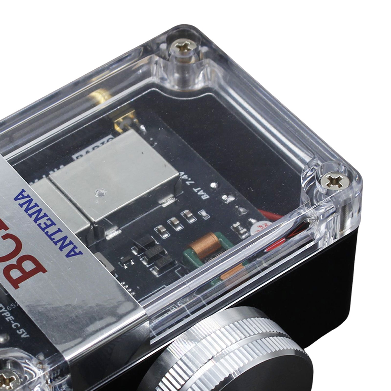 FM Signal Booster Adjustable Gain 88-108MHz with USB-C Rechargeable Battery