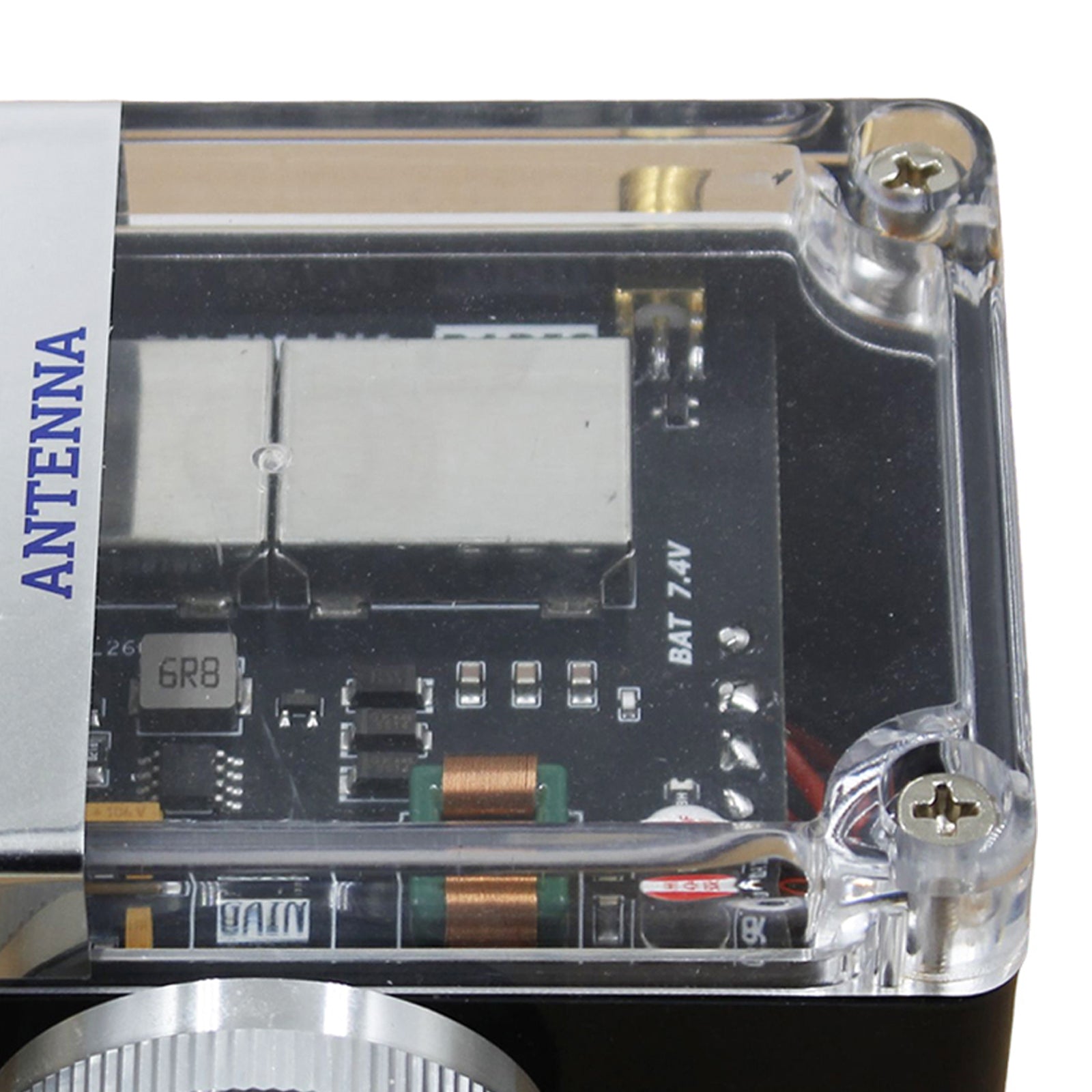 FM Signal Booster Adjustable Gain 88-108MHz with USB-C Rechargeable Battery