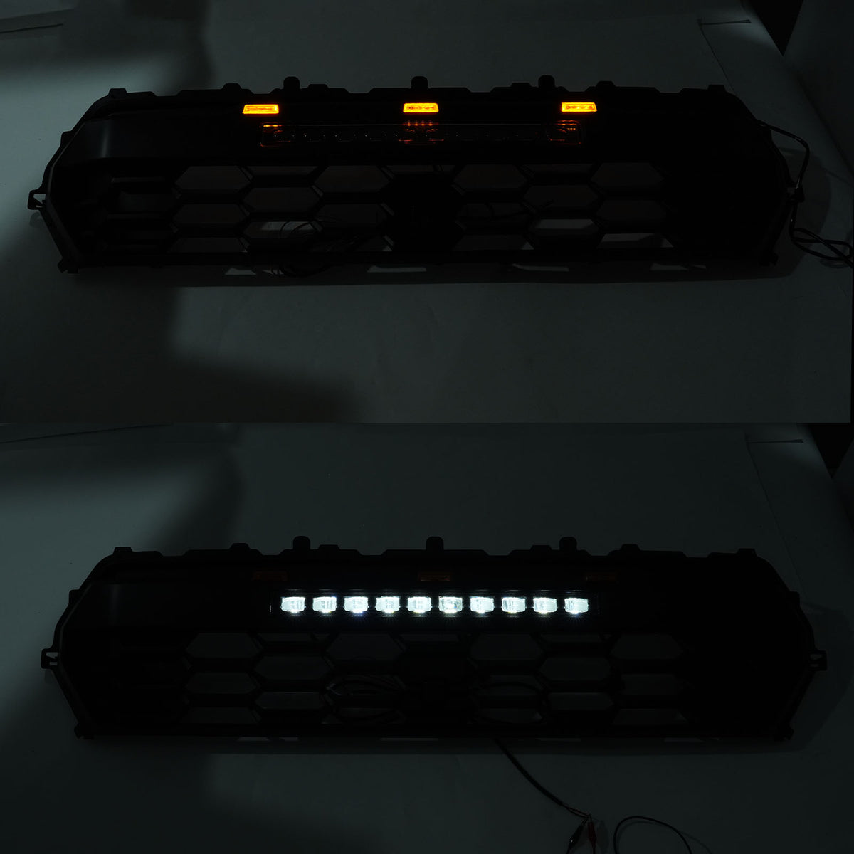 2024+ Toyota Tacoma svart främre stötfångargrill med LED & Ljusramp