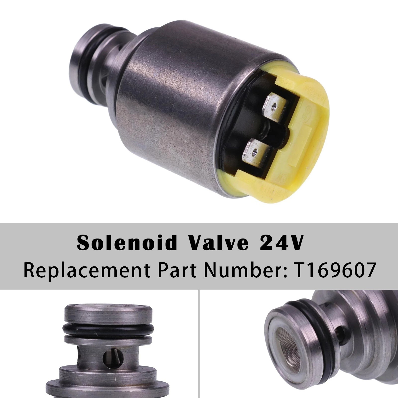 T169607 Solenoid Valve 24V For John Deere 300C 444G 444JR 544P 624J 744H 824K