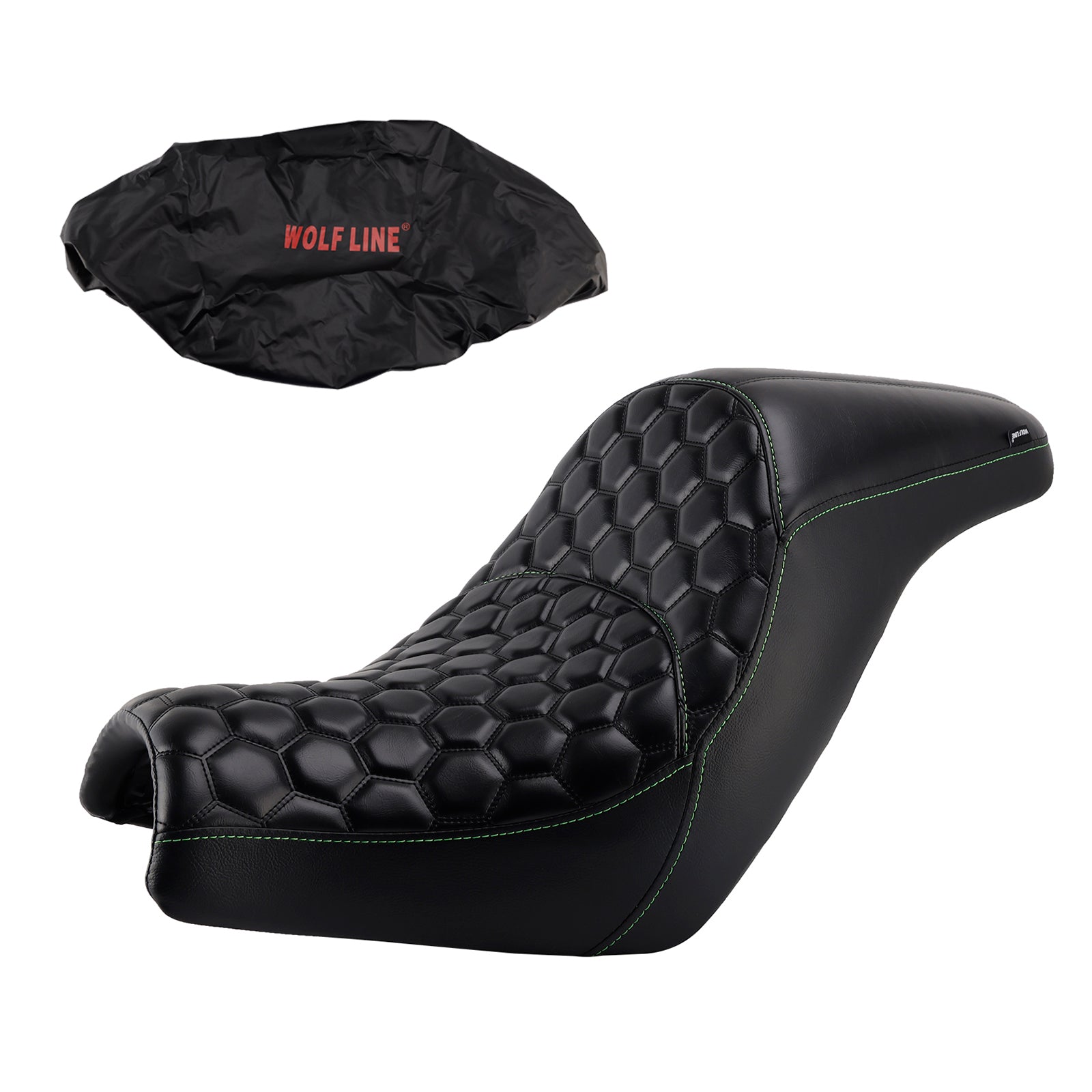 Front Raider Seat Driver Cushion Pu Fit Green For Kawasaki Vulcan S En650 15-25