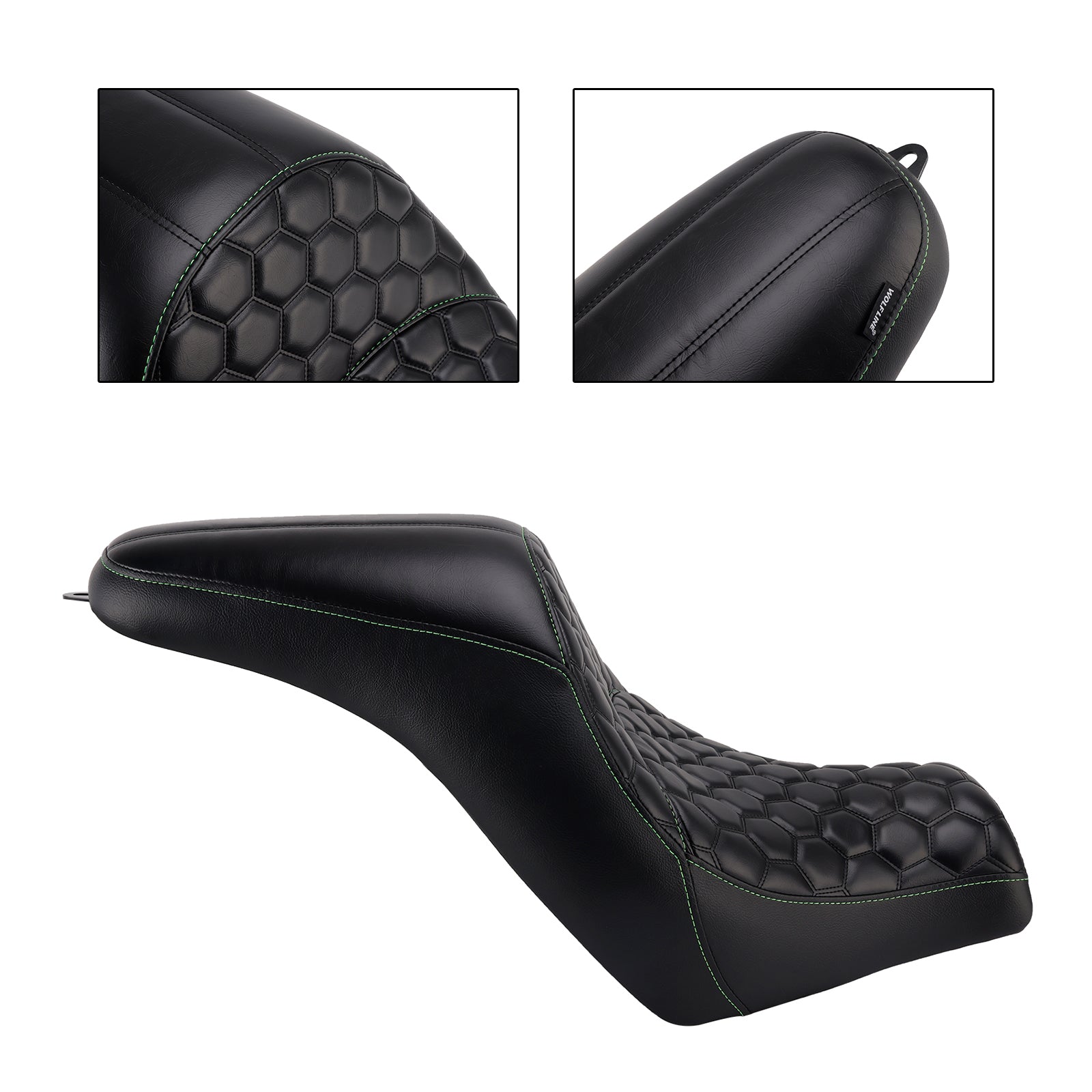 Front Raider Seat Driver Cushion Pu Fit Green For Kawasaki Vulcan S En650 15-25