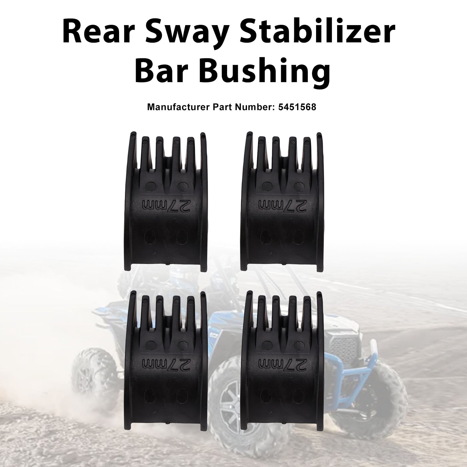 Rear Sway Stabilizer Bar Bushing fits Polaris RZR S 1000 RZR XP 15-20