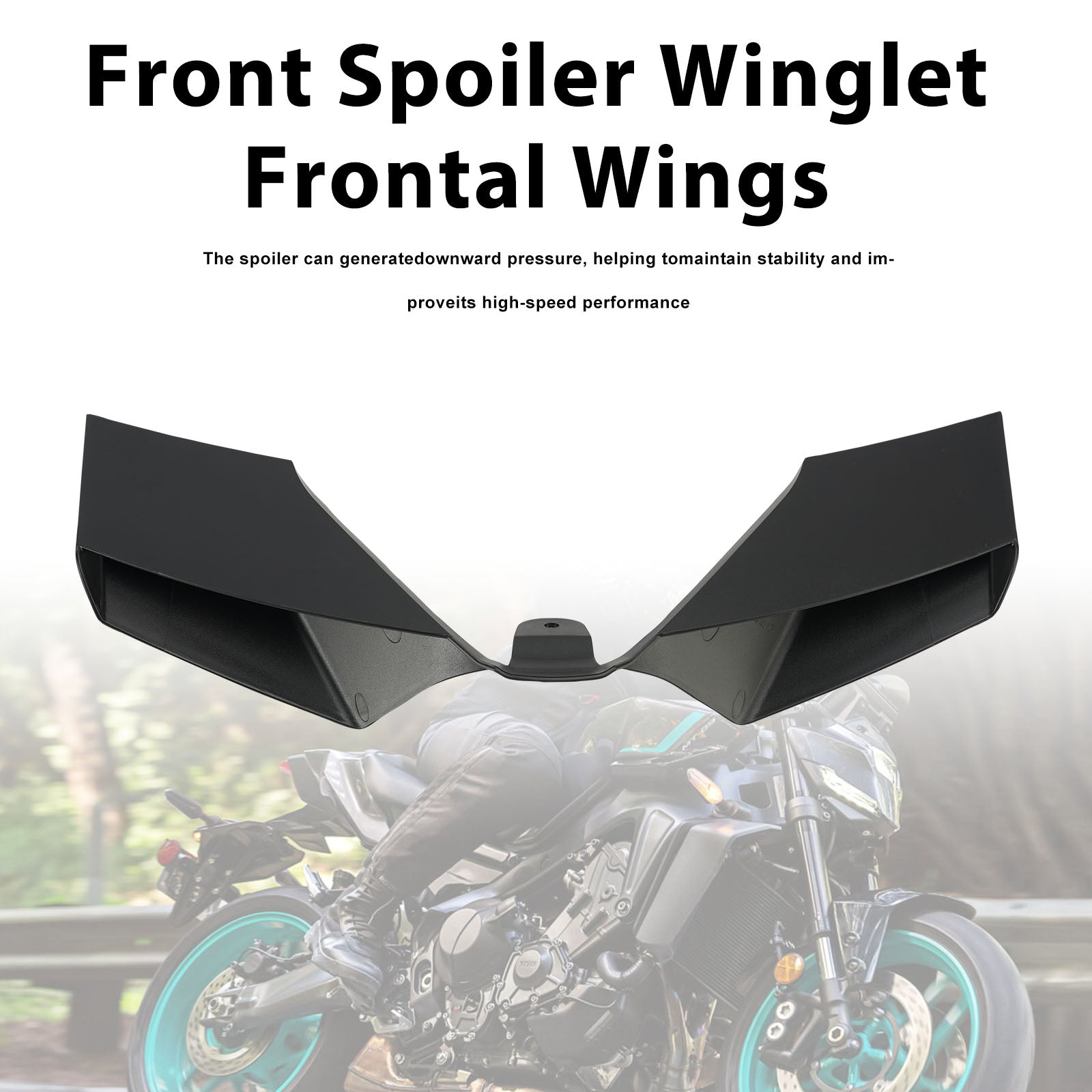 Front Spoiler Winglet Frontal Wings For Yamaha MT-09 2024-2026