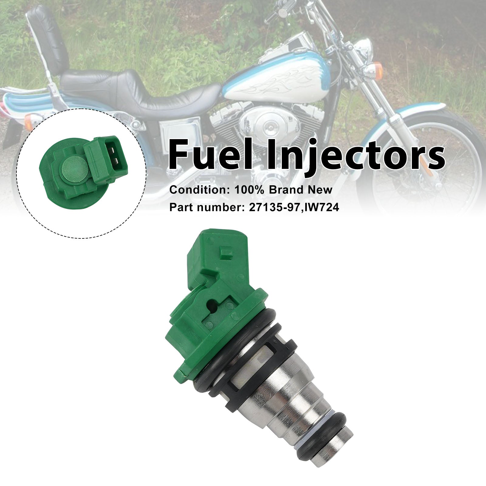 IW724 Fuel Injectors 27135-97 For Dyna Bad Boy 1200 Sportster Road King