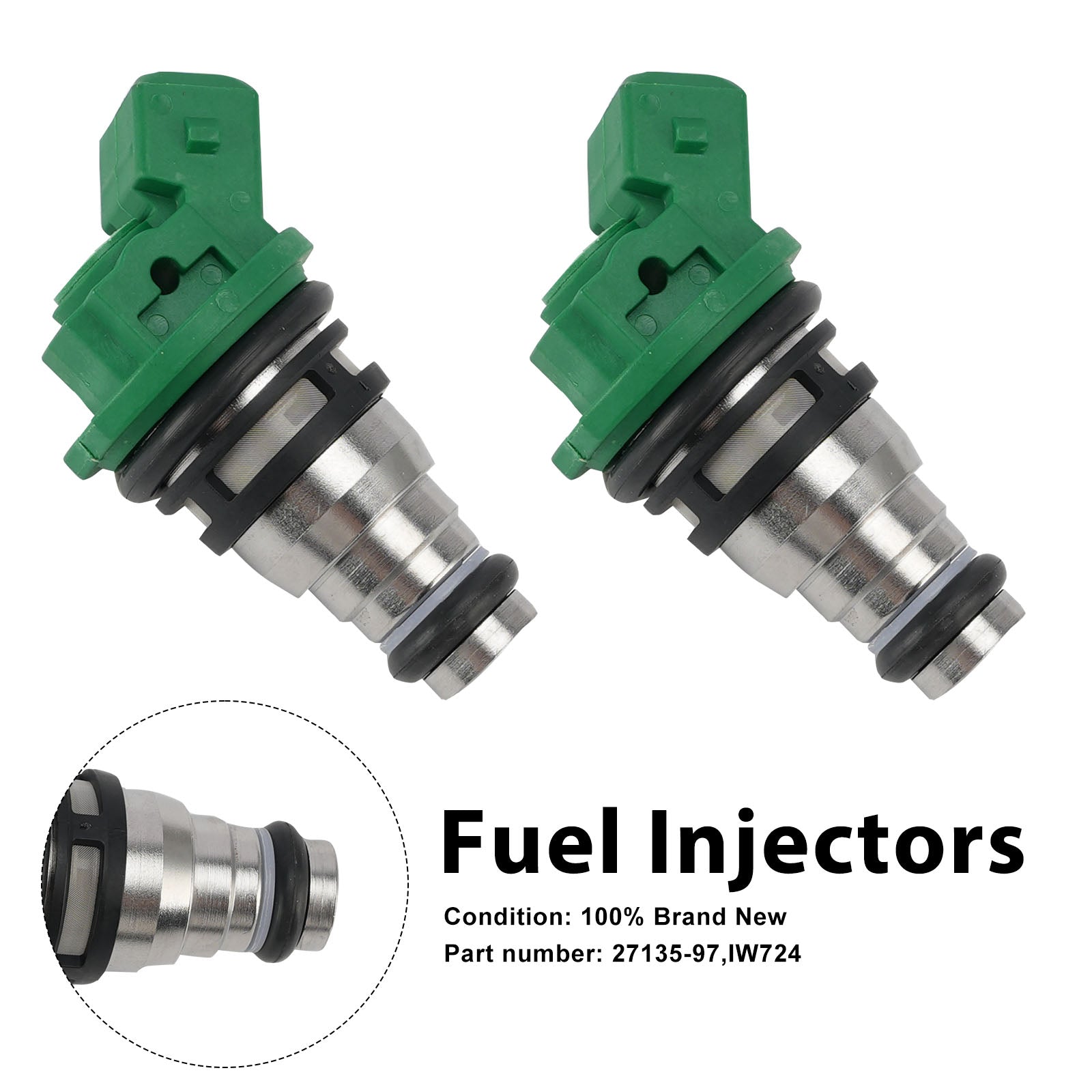 2PC IW724 Fuel Injectors 27135-97 For Dyna Bad Boy 1200 Sportster Road King