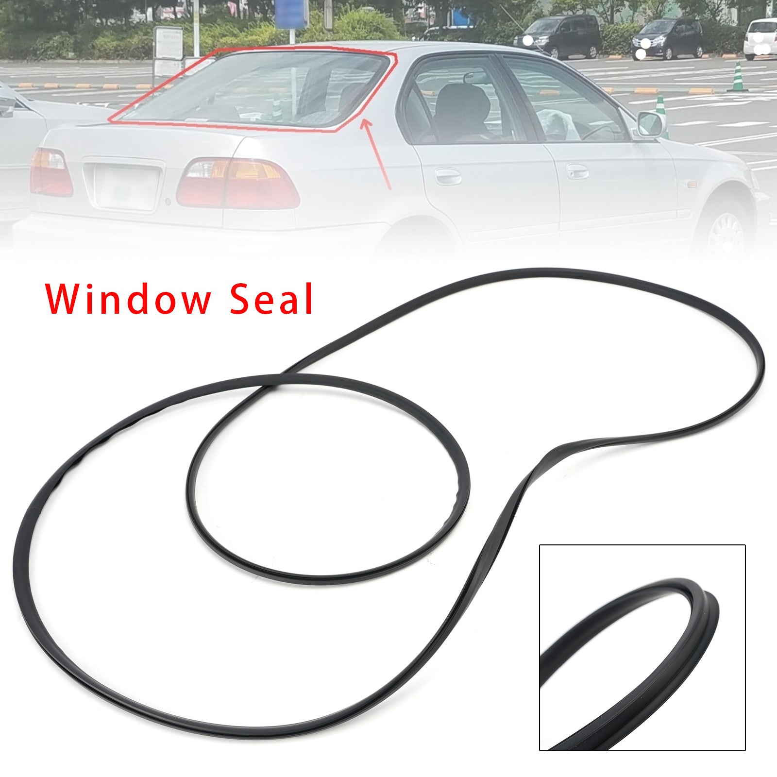 Rear Windshield Windscreen Seal Rubber For Honda Civic EK3 EK4 EJ8 EJ9 EL4