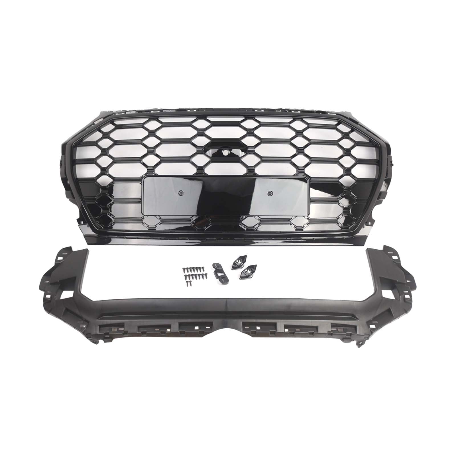 RSQ5 Style Front Honeycomb Mesh Grille Grill Fit Audi Q5 SQ5 2021-2025
