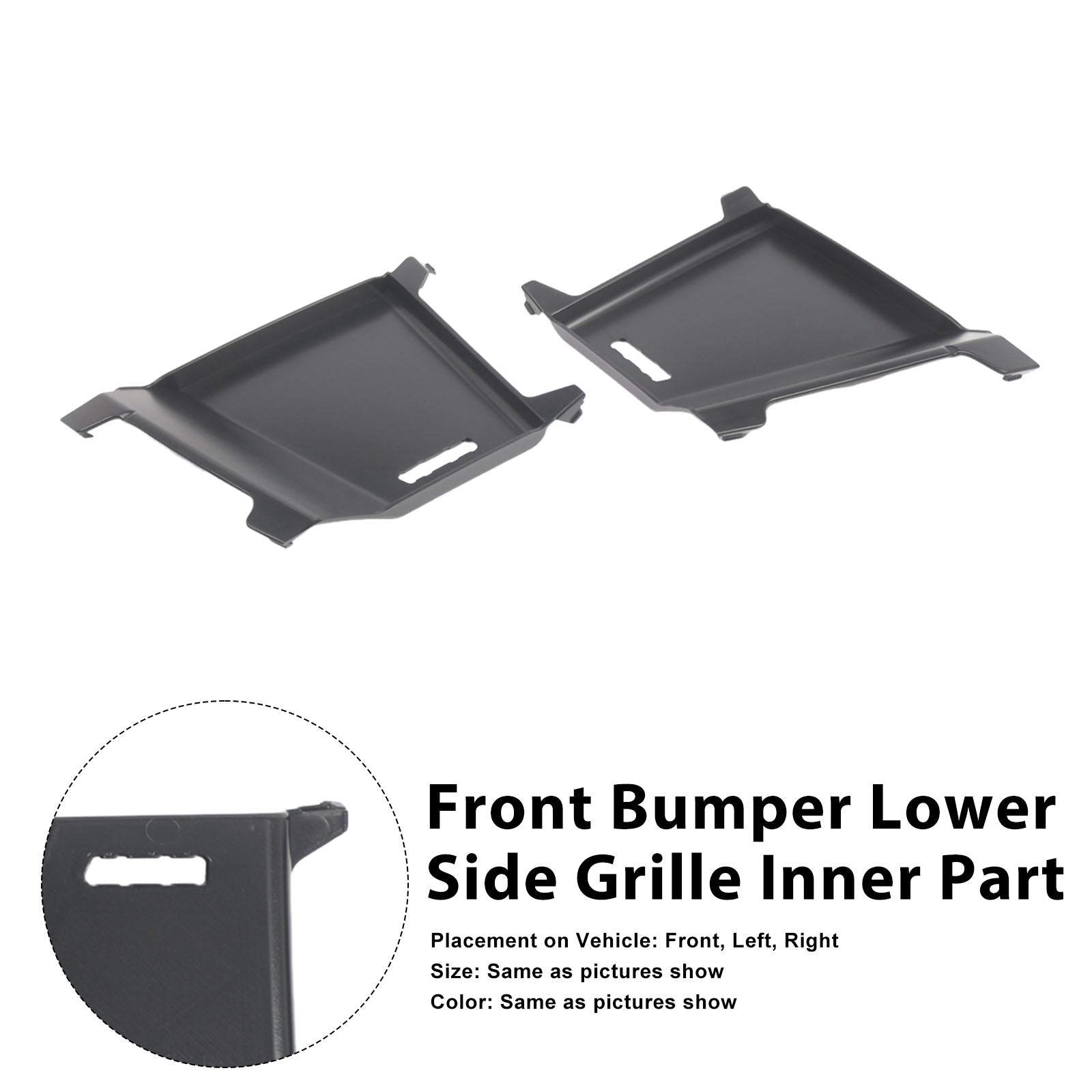 2PCS Front Bumper Grille Inner Part 4M0807151B Fit Audi Q7 S-Line 2016-2019