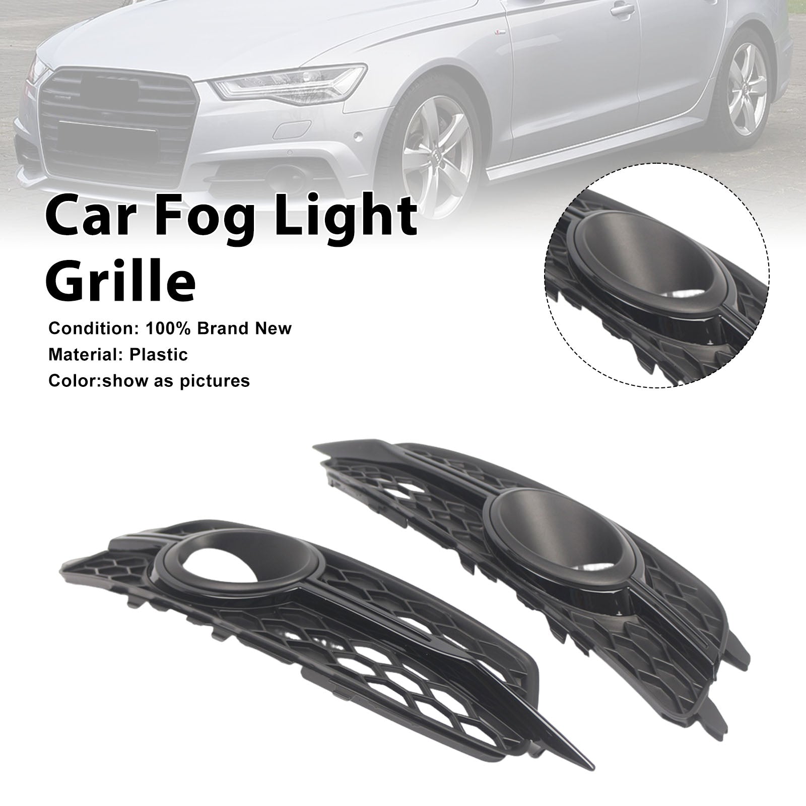2012-2014 Audi A6 C7 S-Line 2x bil foran støtfanger tåkelys griller