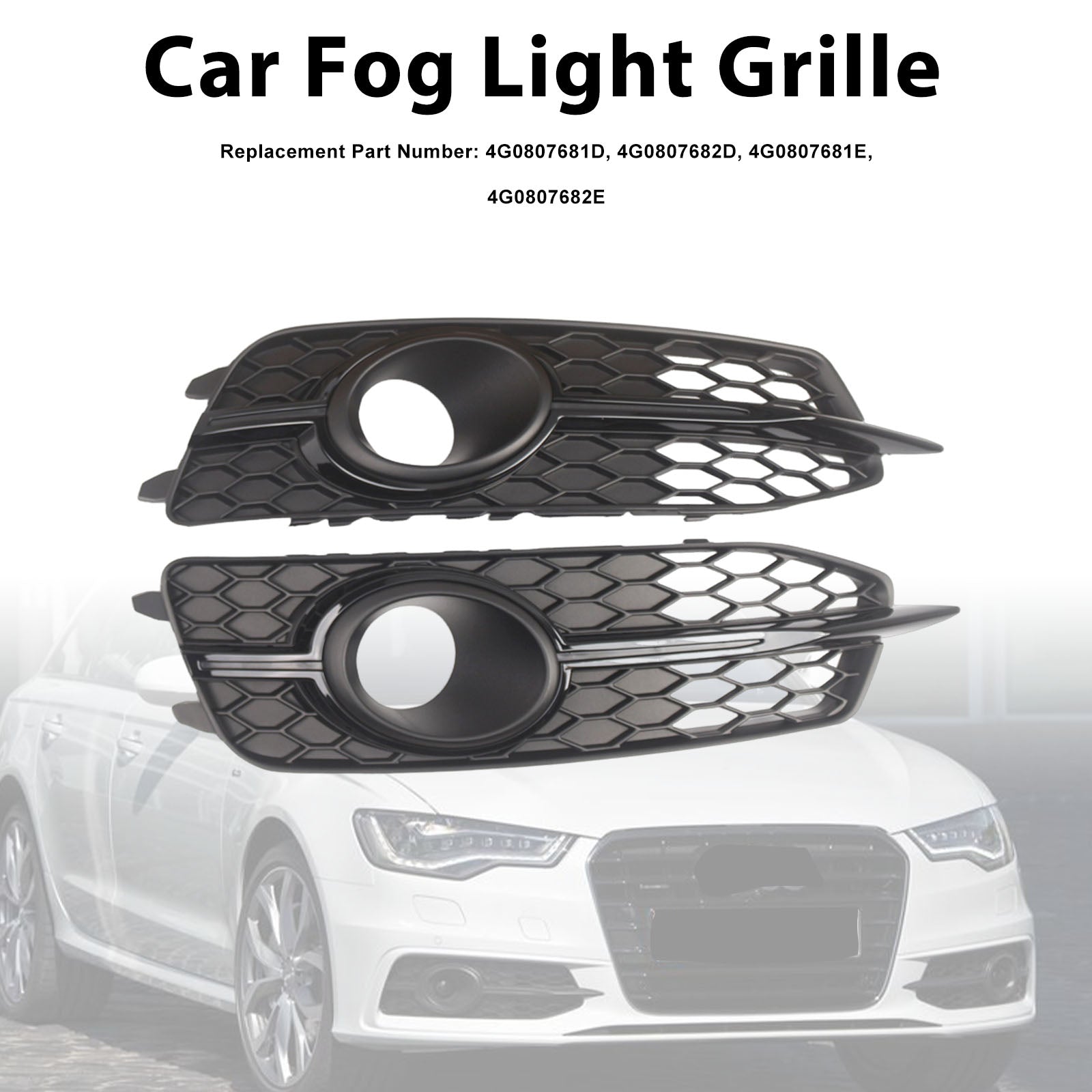 2012-2014 Audi A6 C7 S-Line 2x bil foran støtfanger tåkelys griller