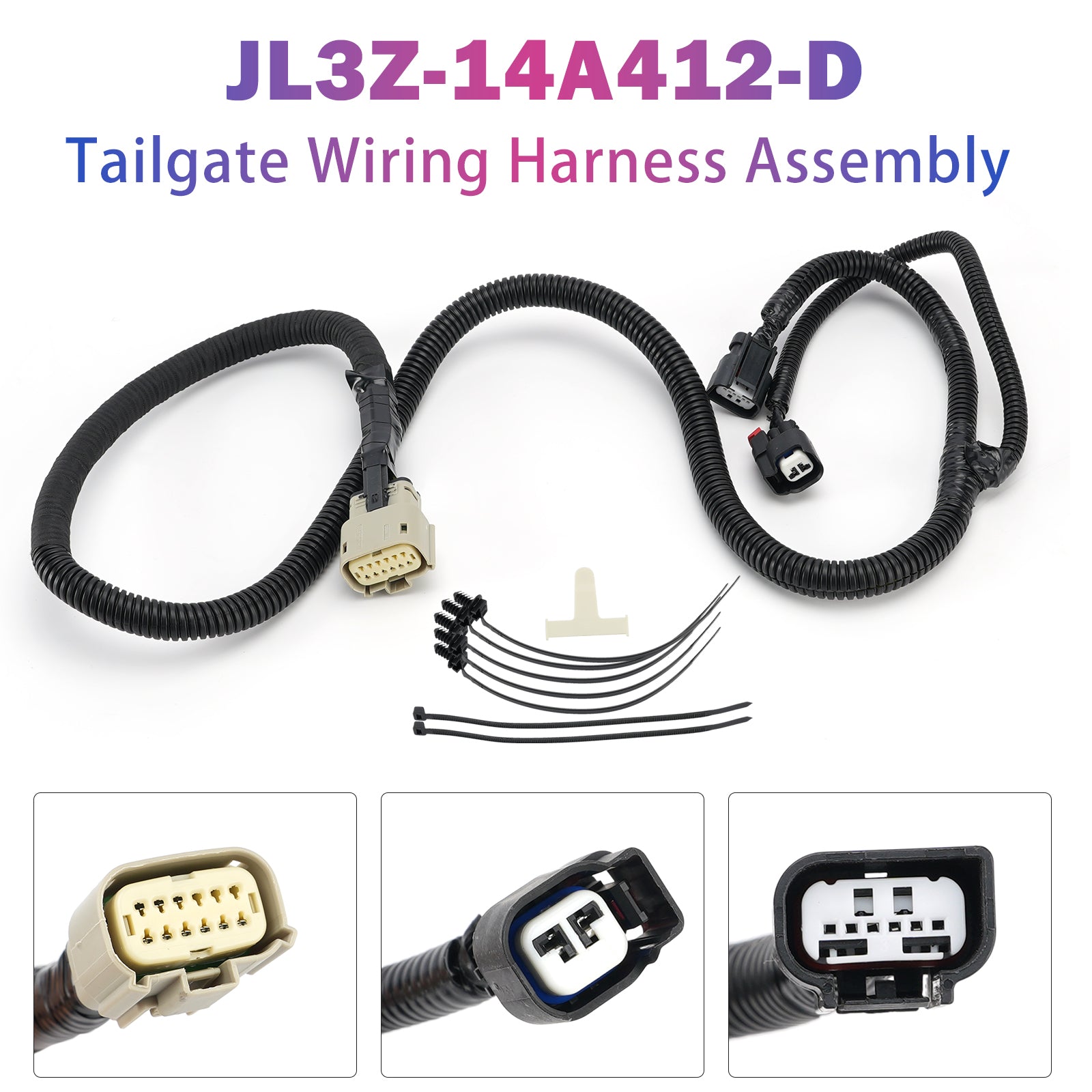 Tailgate Wiring Harness Assembly JL3Z-14A412-D for Ford F-150 2015-2020